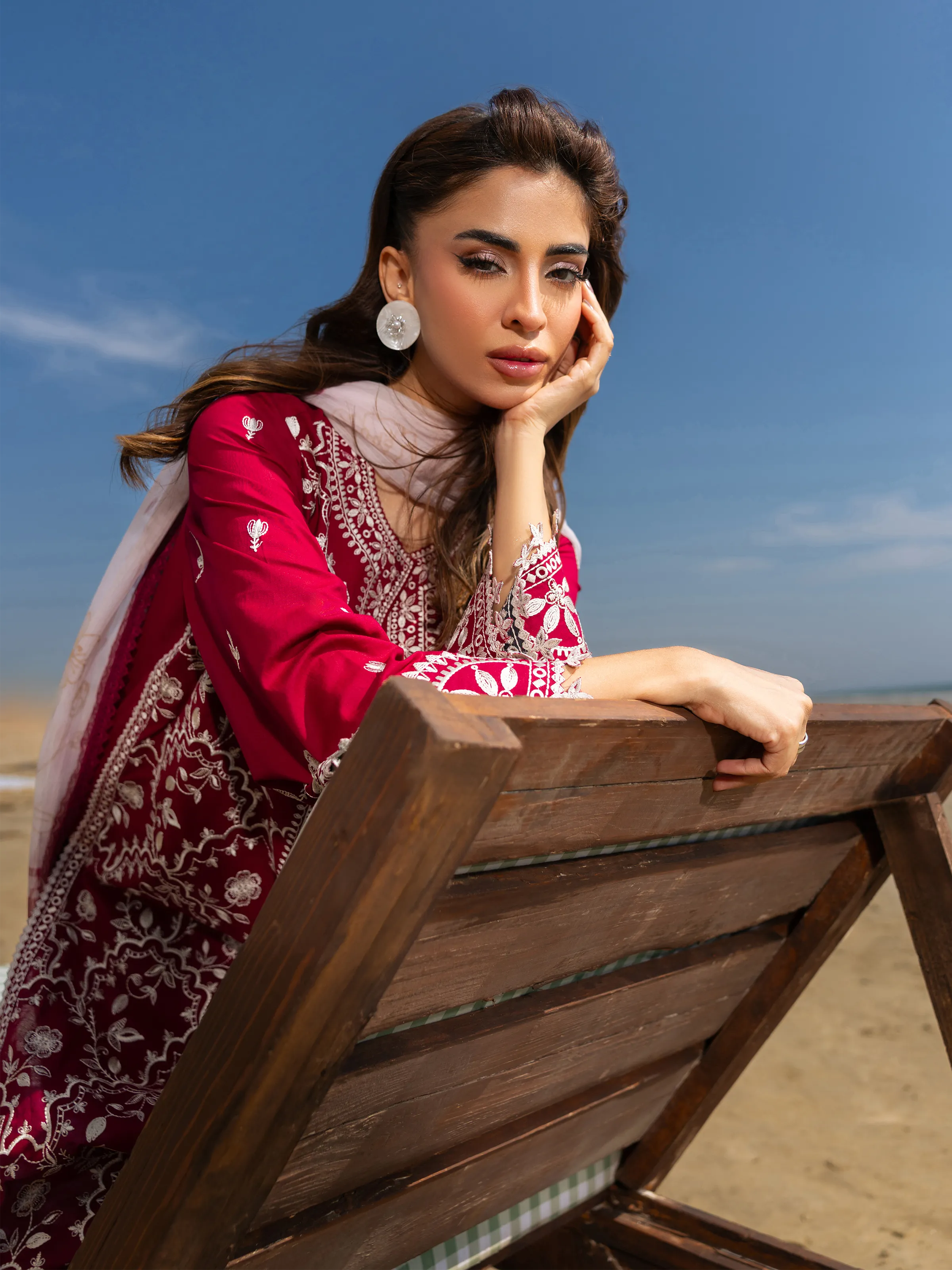 Unstitched Embroidered Cambric Suit - EWU6V2-33452-3P - Image 5