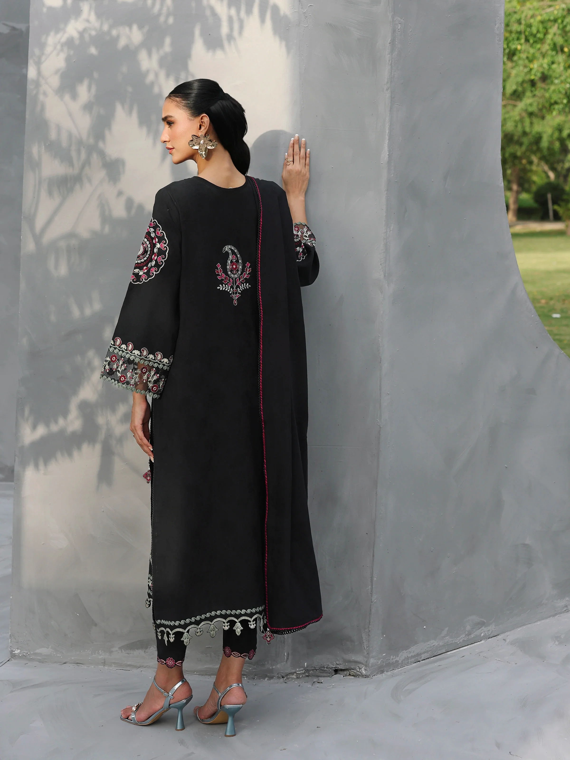 Unstitched Embroidered Jacquard Suit - EWU6V3-33466-3P - Image 6