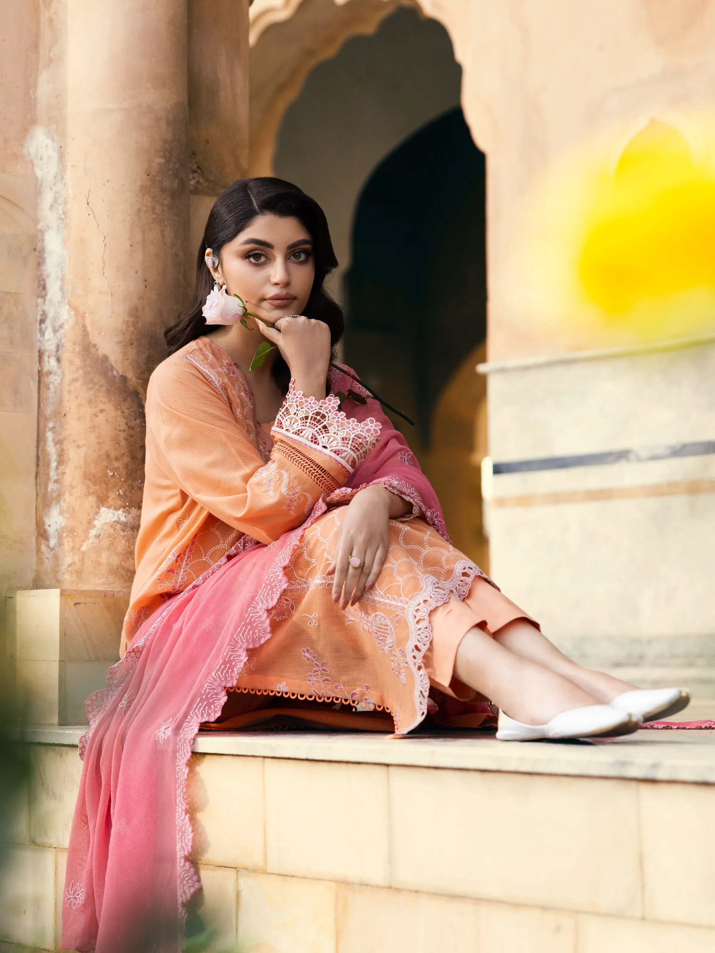 Unstitched Embroidered Lawn Suit - EWU5V1-31244-3P - Image 2
