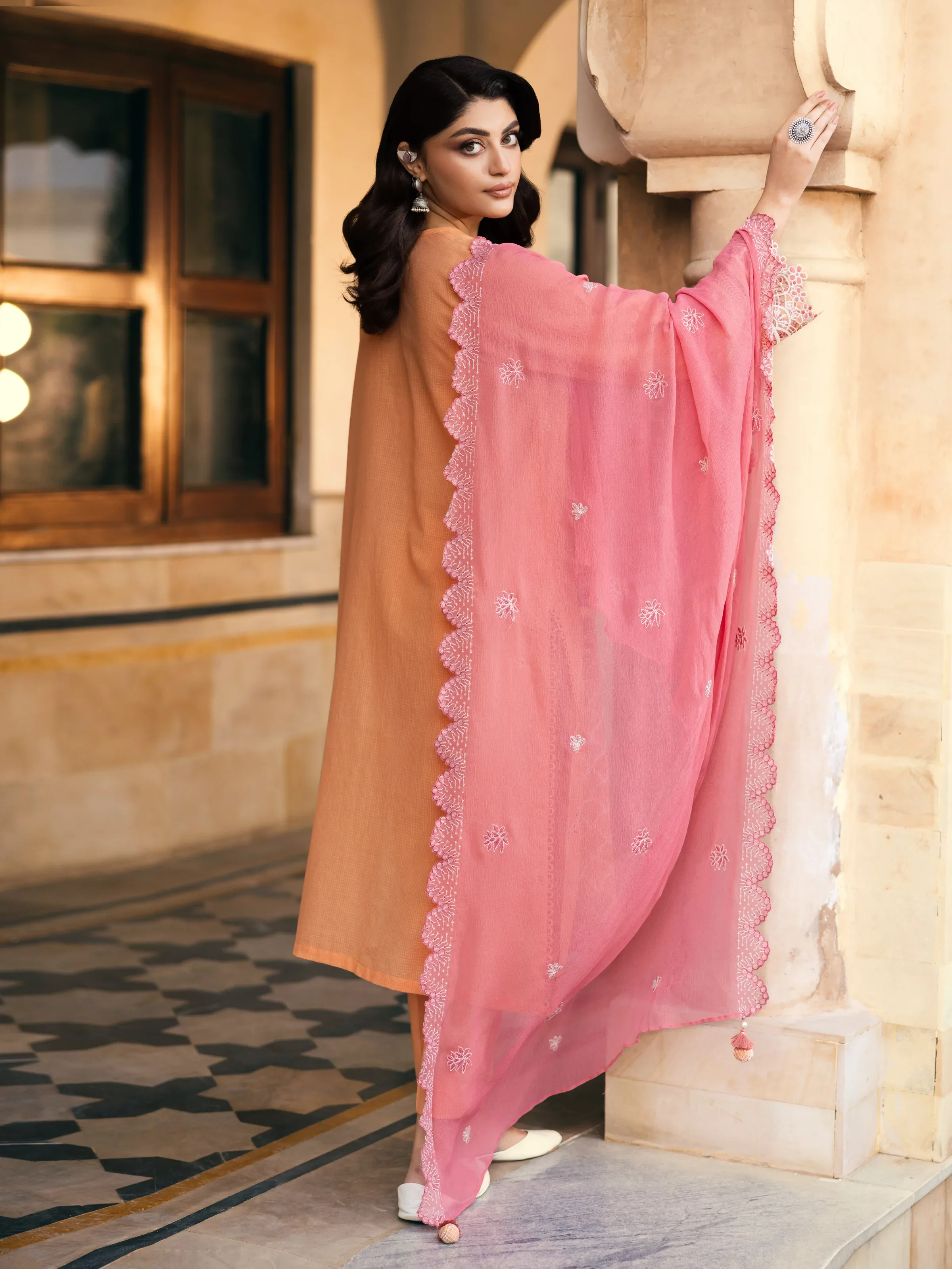 Unstitched Embroidered Lawn Suit - EWU5V1-31244-3P - Image 6