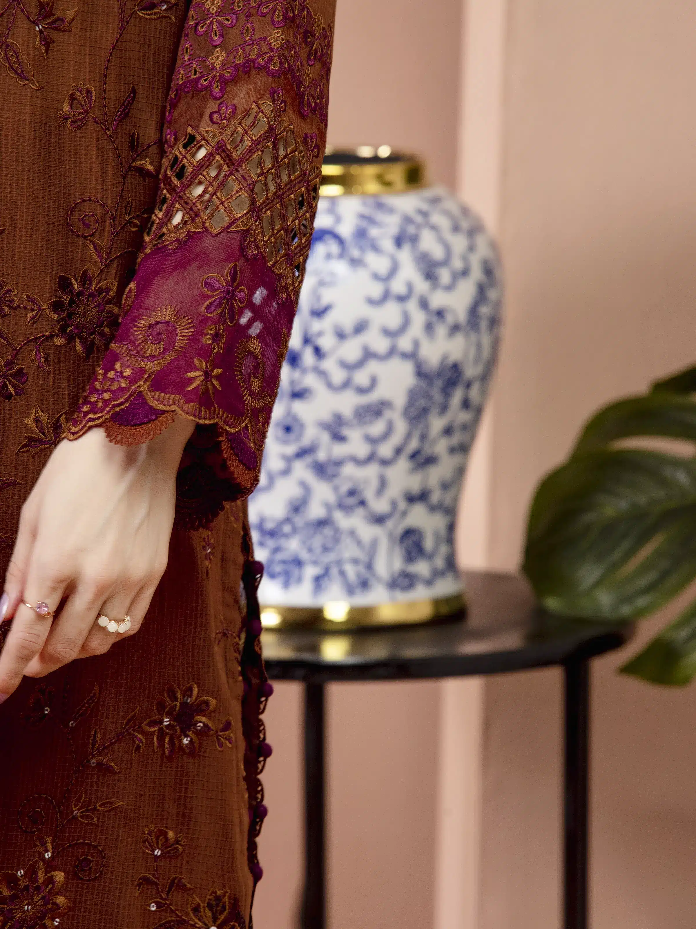 Unstitched Embroidered Lawn Suit - EWU5V1-31233-3P - Image 3