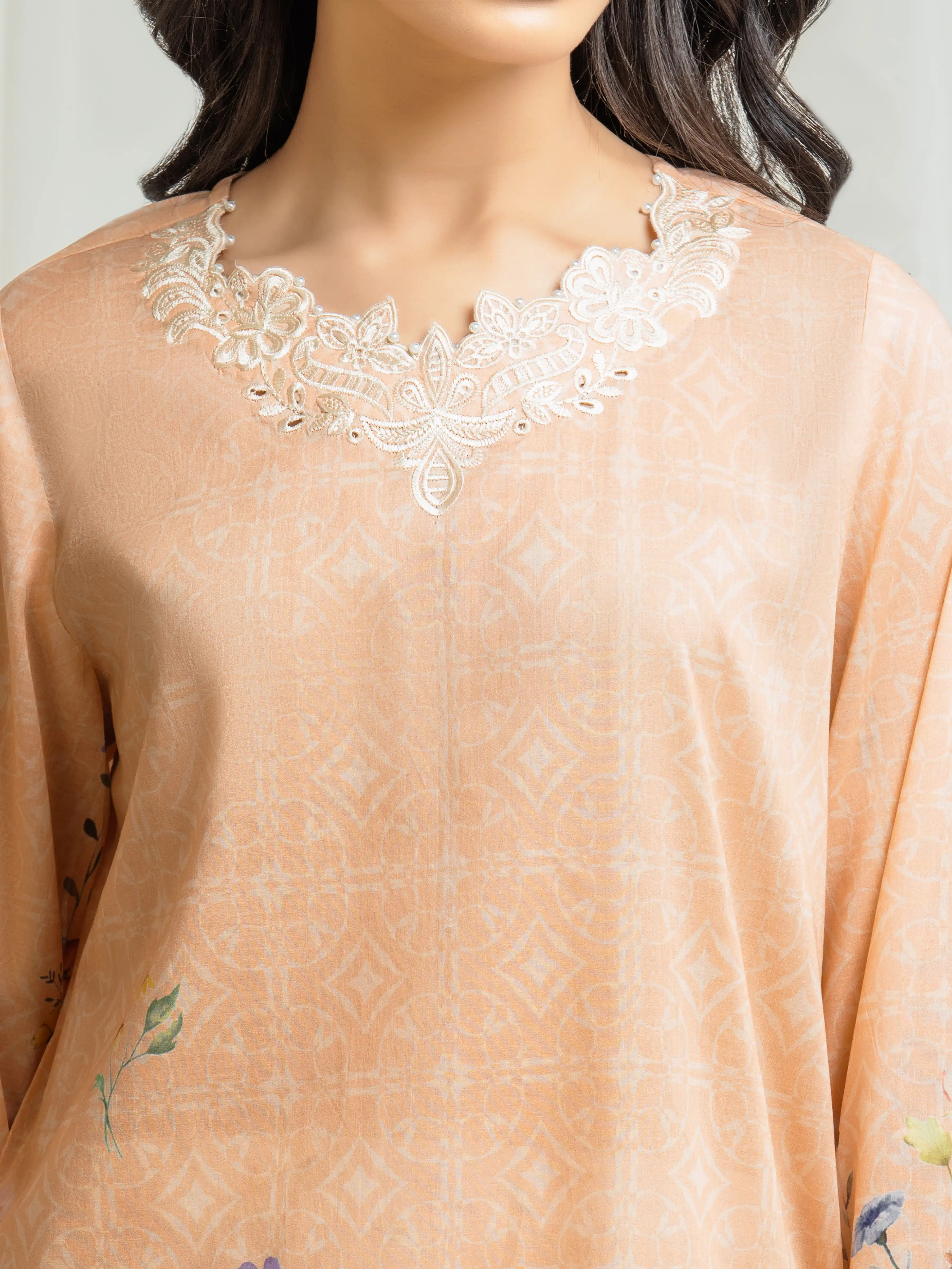 Unstitched Embroidered Lawn Suit - EWU6V1-33010-3P - Image 4