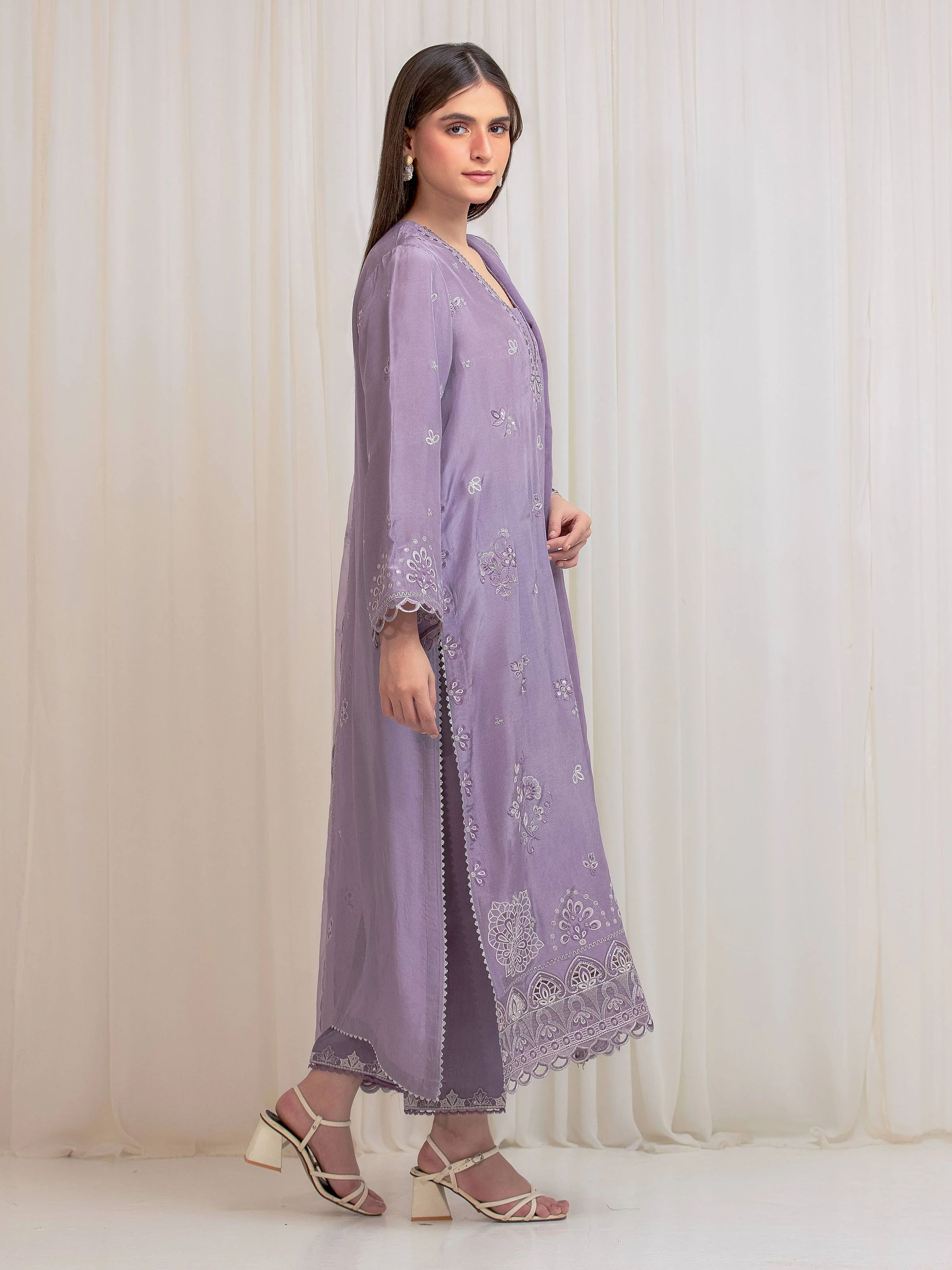 Unstitched Embroidered Silk Suit - EWU6V24-32100-3P - Image 5