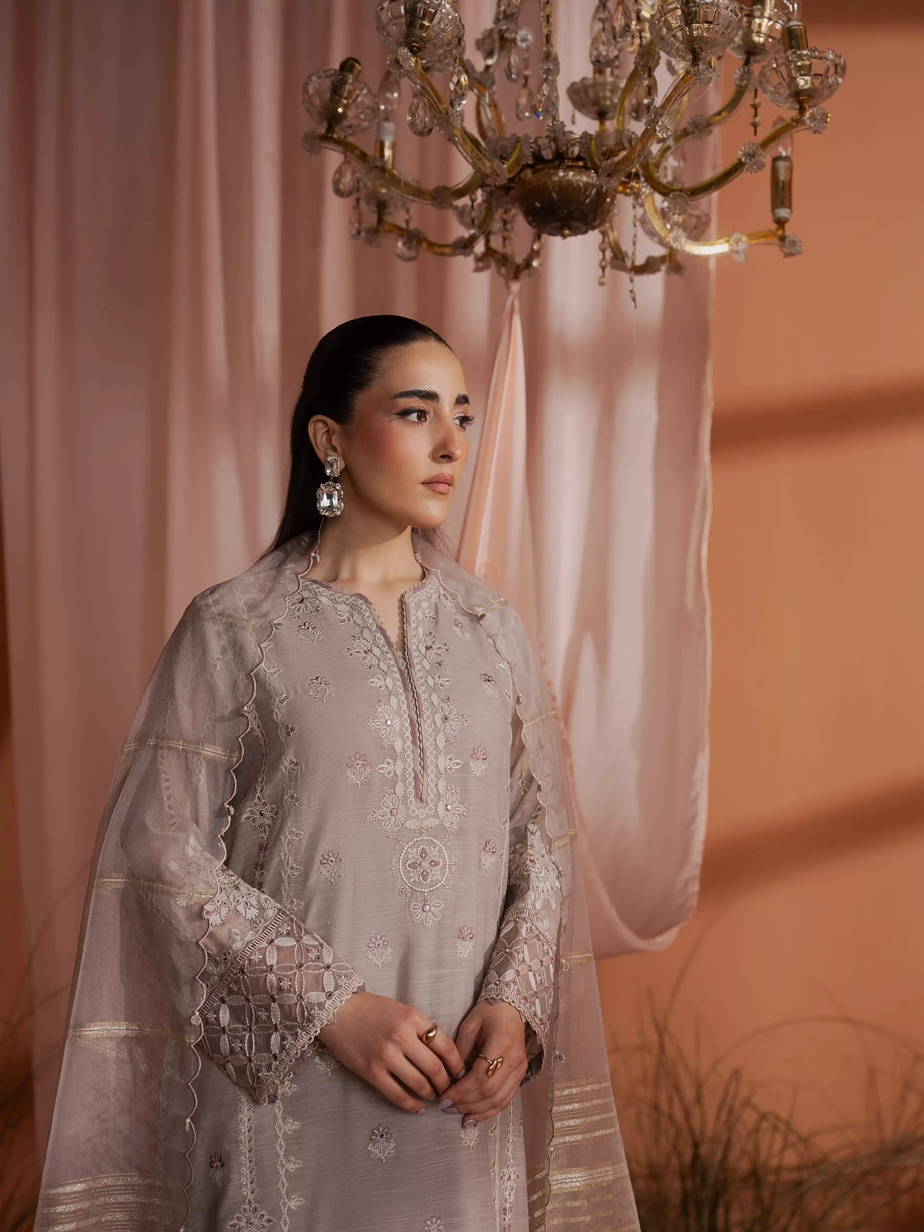 Unstitched Embroidered Munar Suit - EWU6V21-32064-3P - Image 3