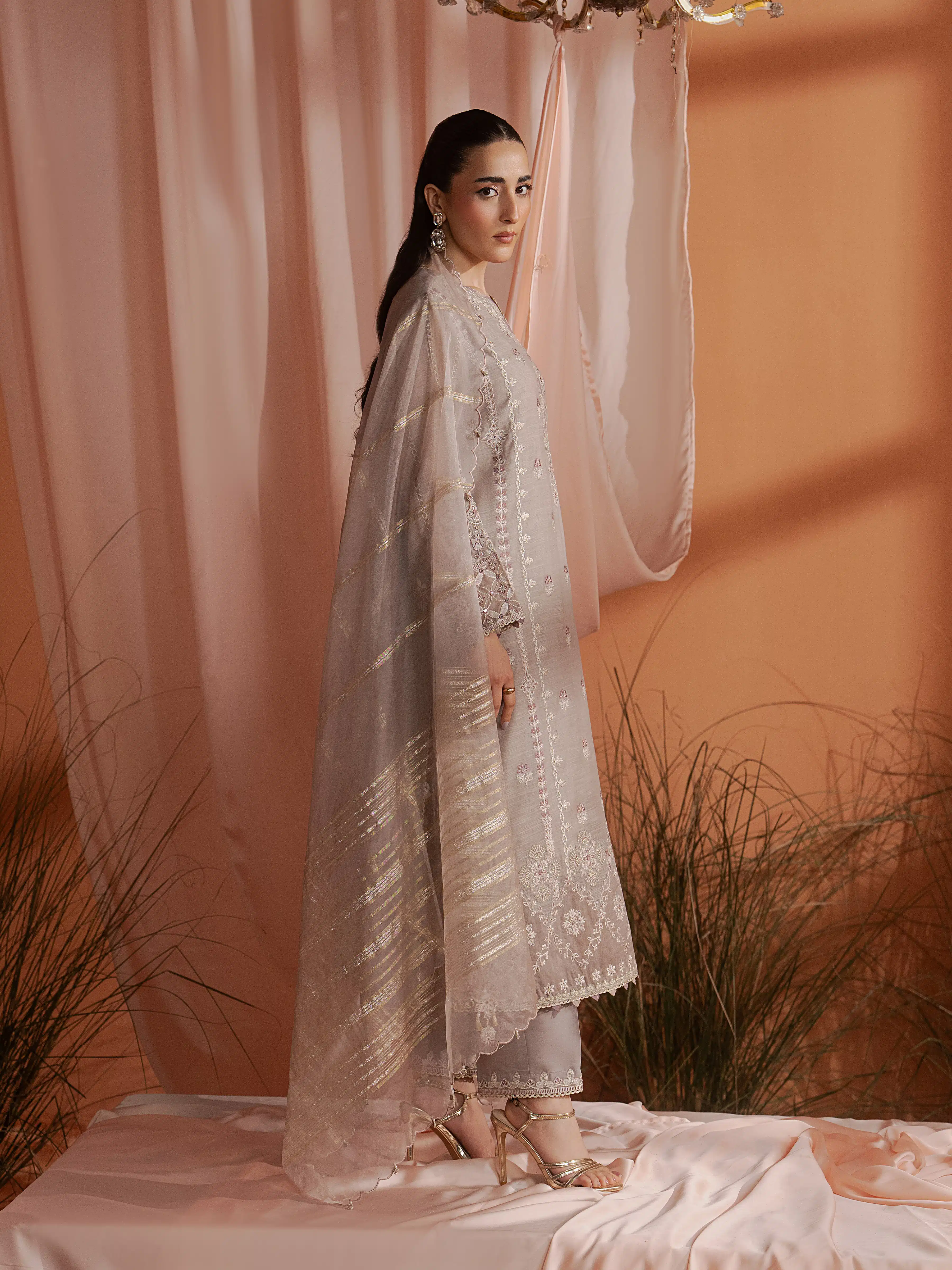 Unstitched Embroidered Munar Suit - EWU6V21-32064-3P - Image 5