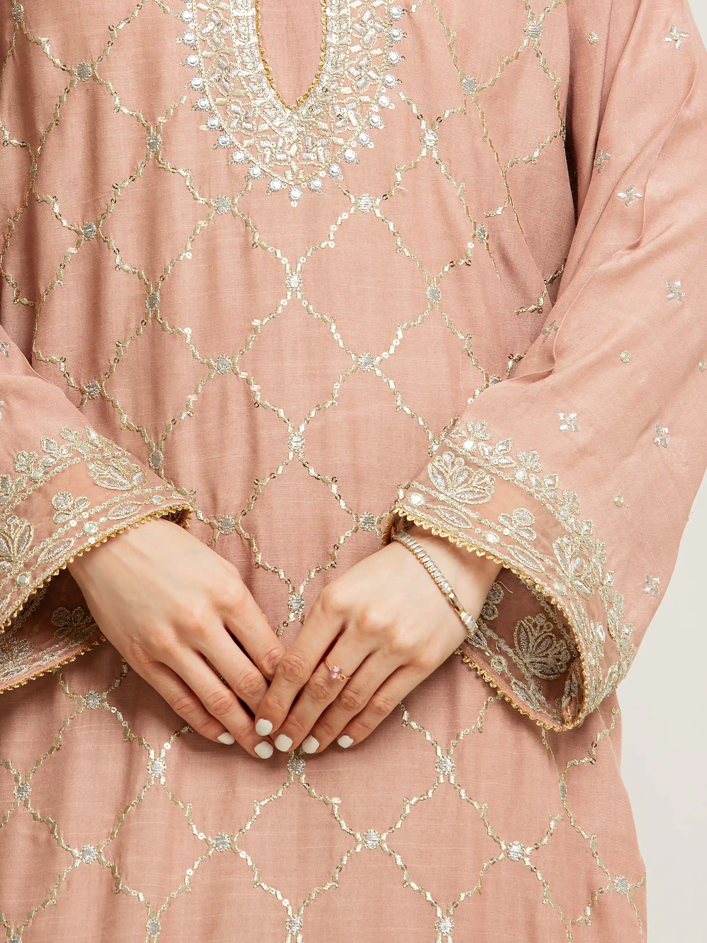 Unstitched Embroidered Silk Suit - EWU6V16-32095-3P - Image 3