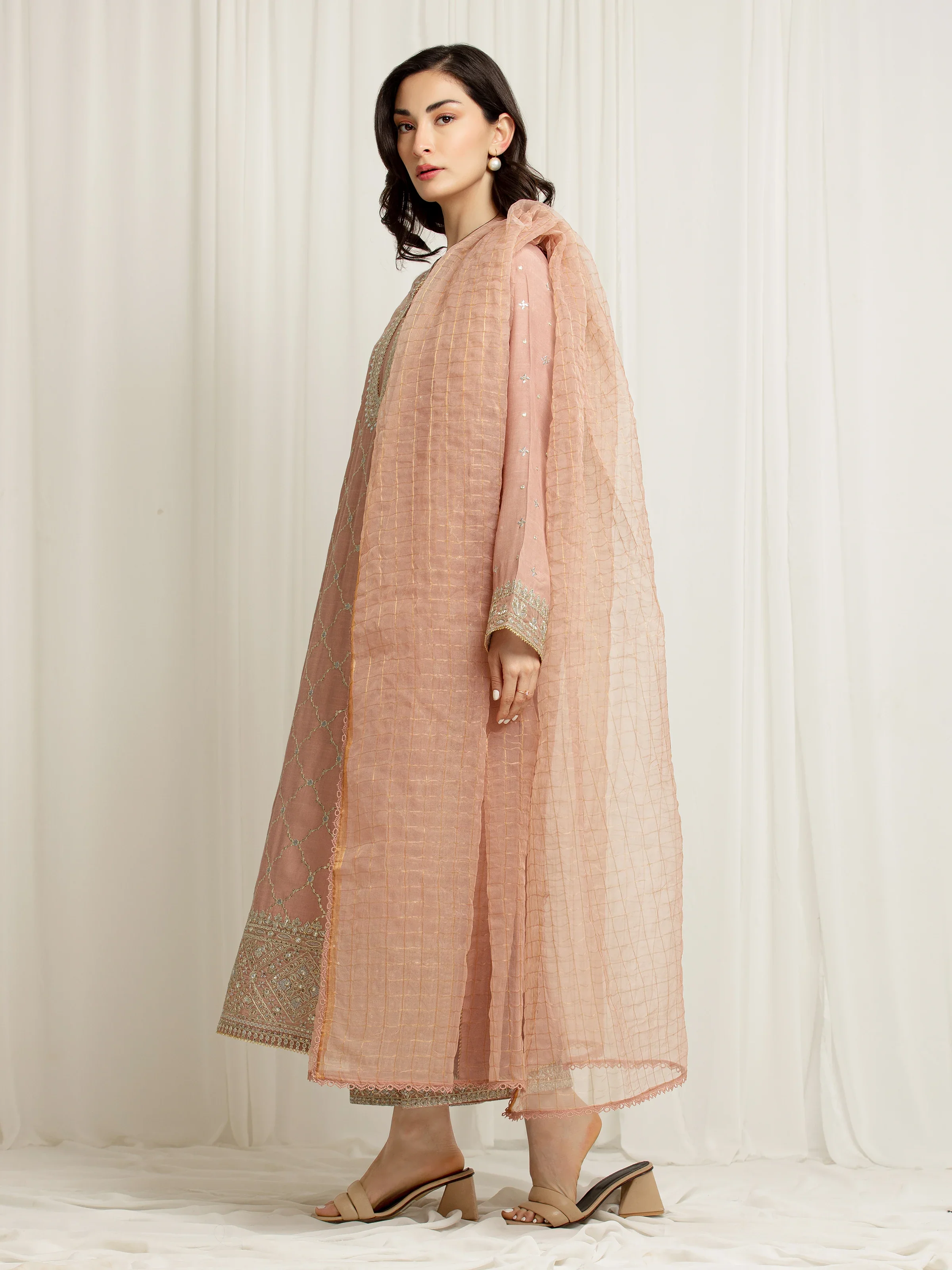 Unstitched Embroidered Silk Suit - EWU6V16-32095-3P - Image 4