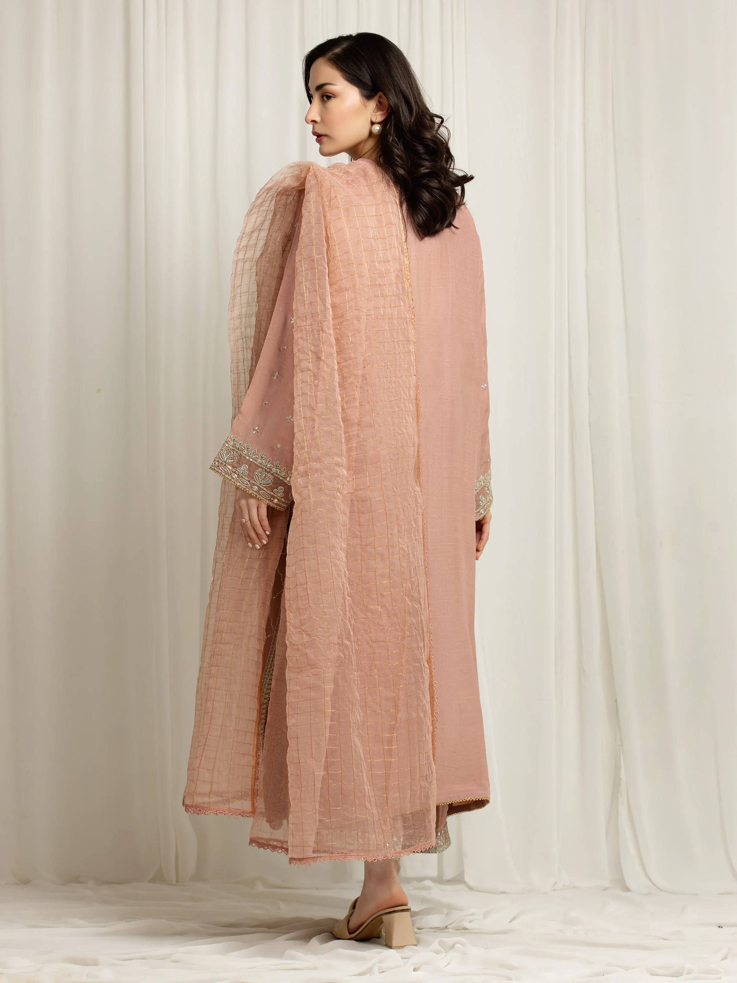 Unstitched Embroidered Silk Suit - EWU6V16-32095-3P - Image 5