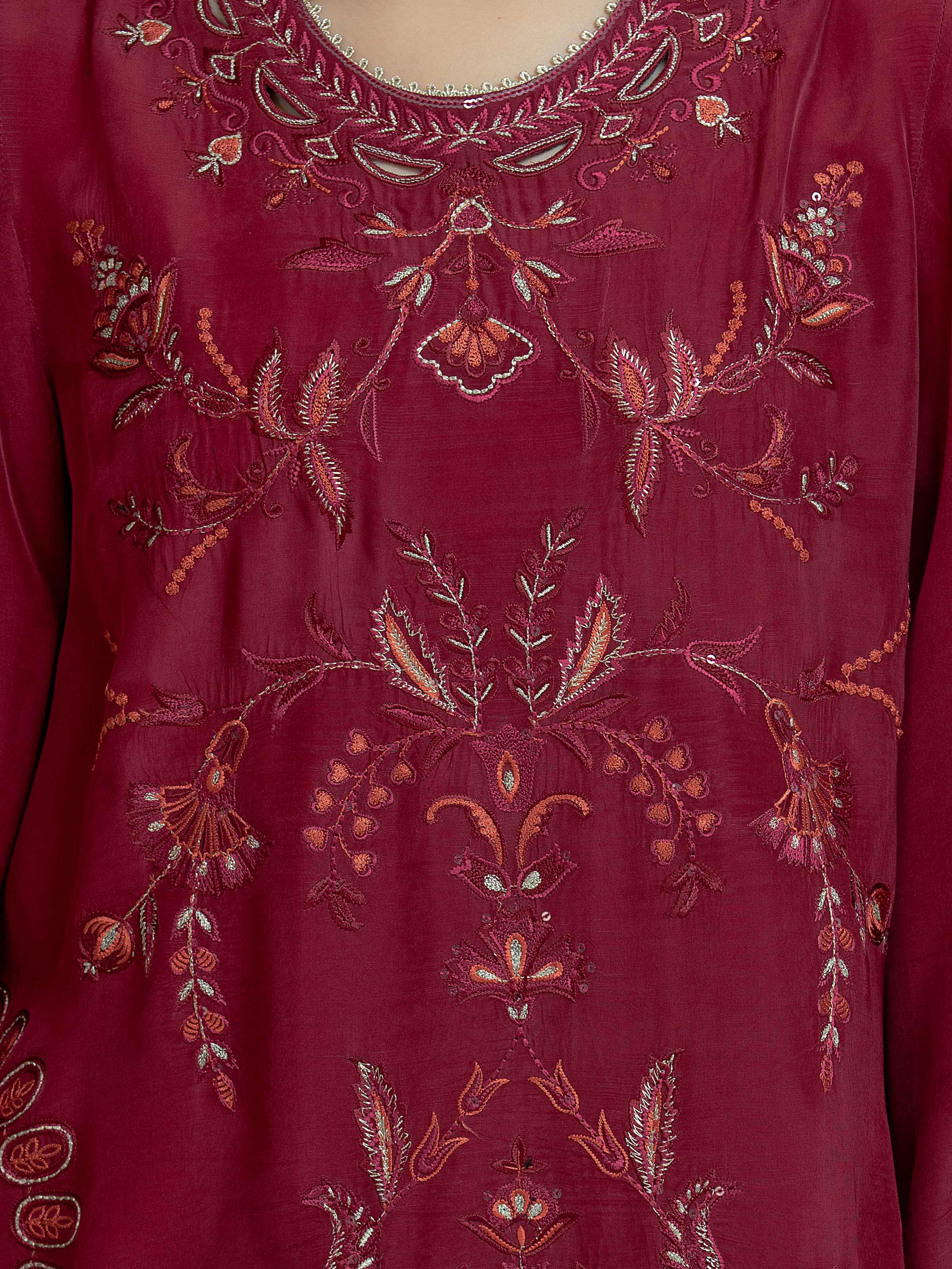 Unstitched Embroidered Silk Suit - EWU6V24-32102-3P - Image 3