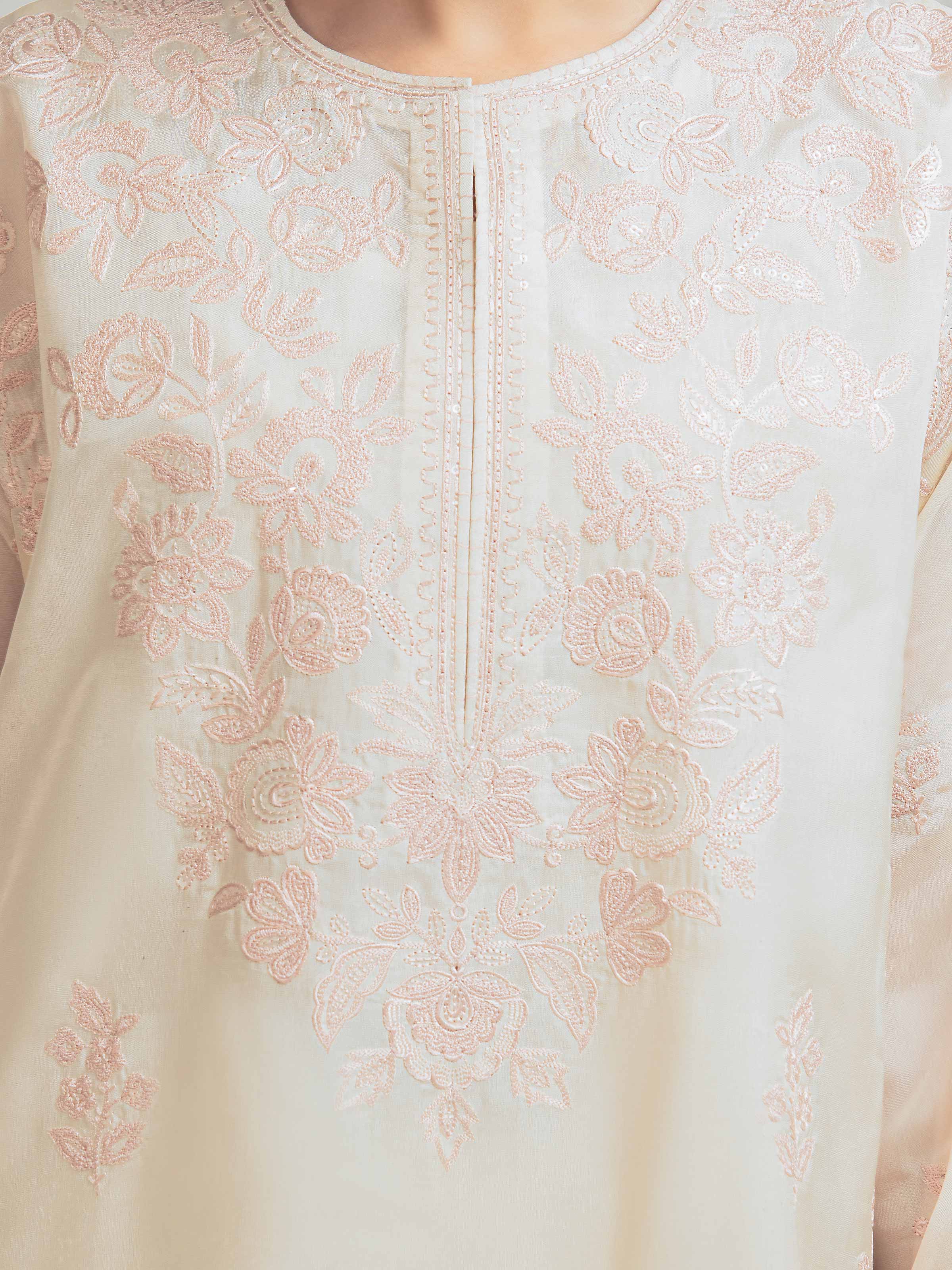 Unstitched Embroidered Silk Suit - EWU6V24-32103-3P - Image 3