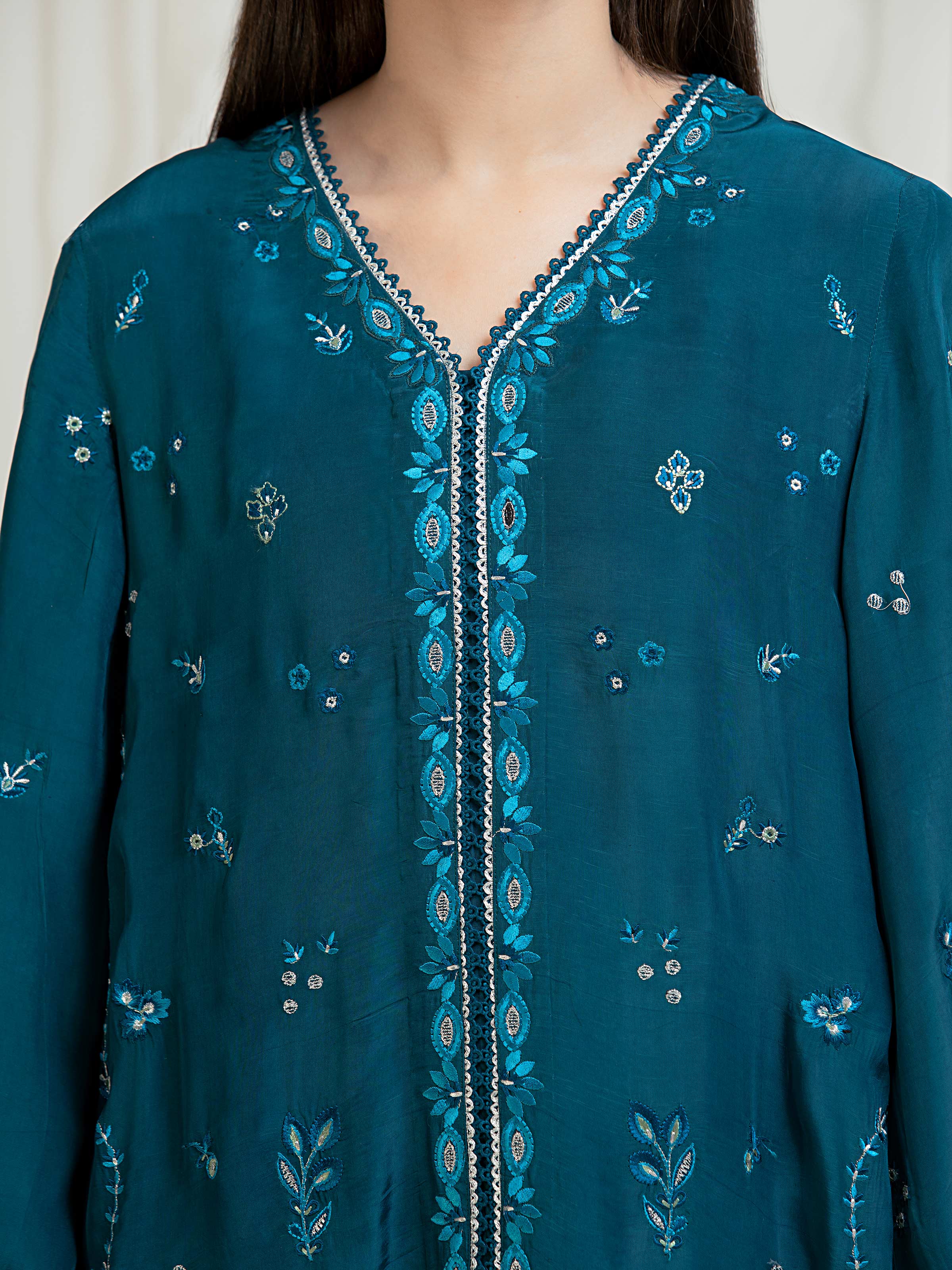 Unstitched Embroidered Silk Suit - EWU6V24-32104-3P - Image 3