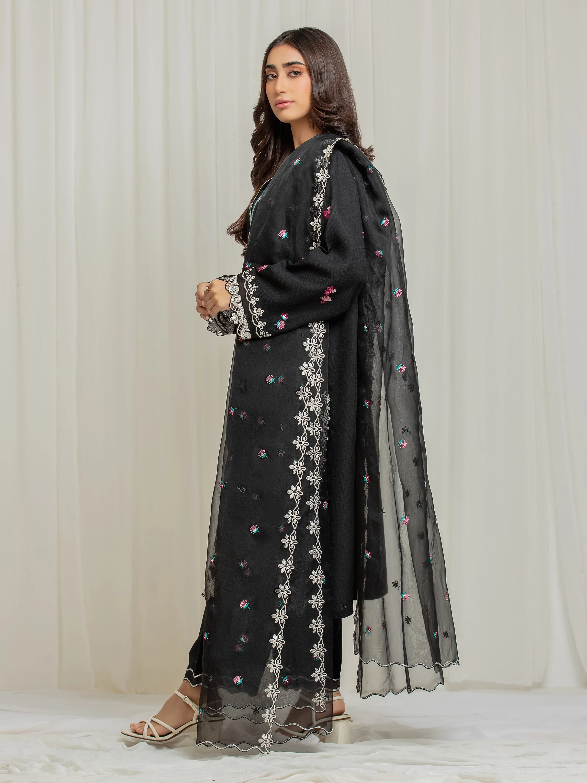 Unstitched Embroidered Viscose Suit - EWU5V19-32030-3P - Image 5