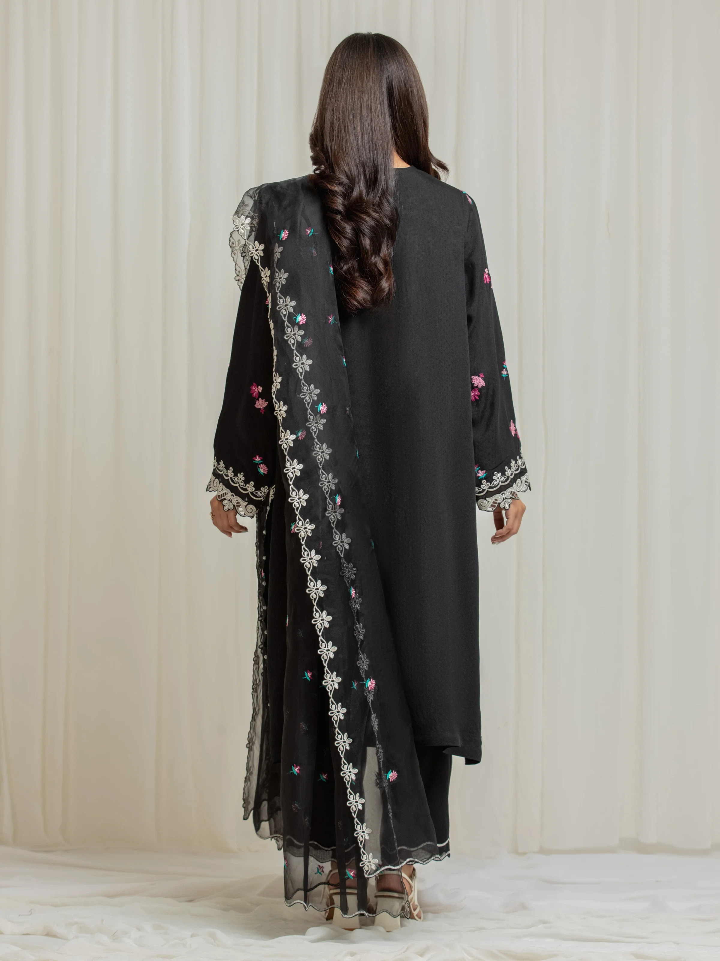 Unstitched Embroidered Viscose Suit - EWU5V19-32030-3P - Image 6
