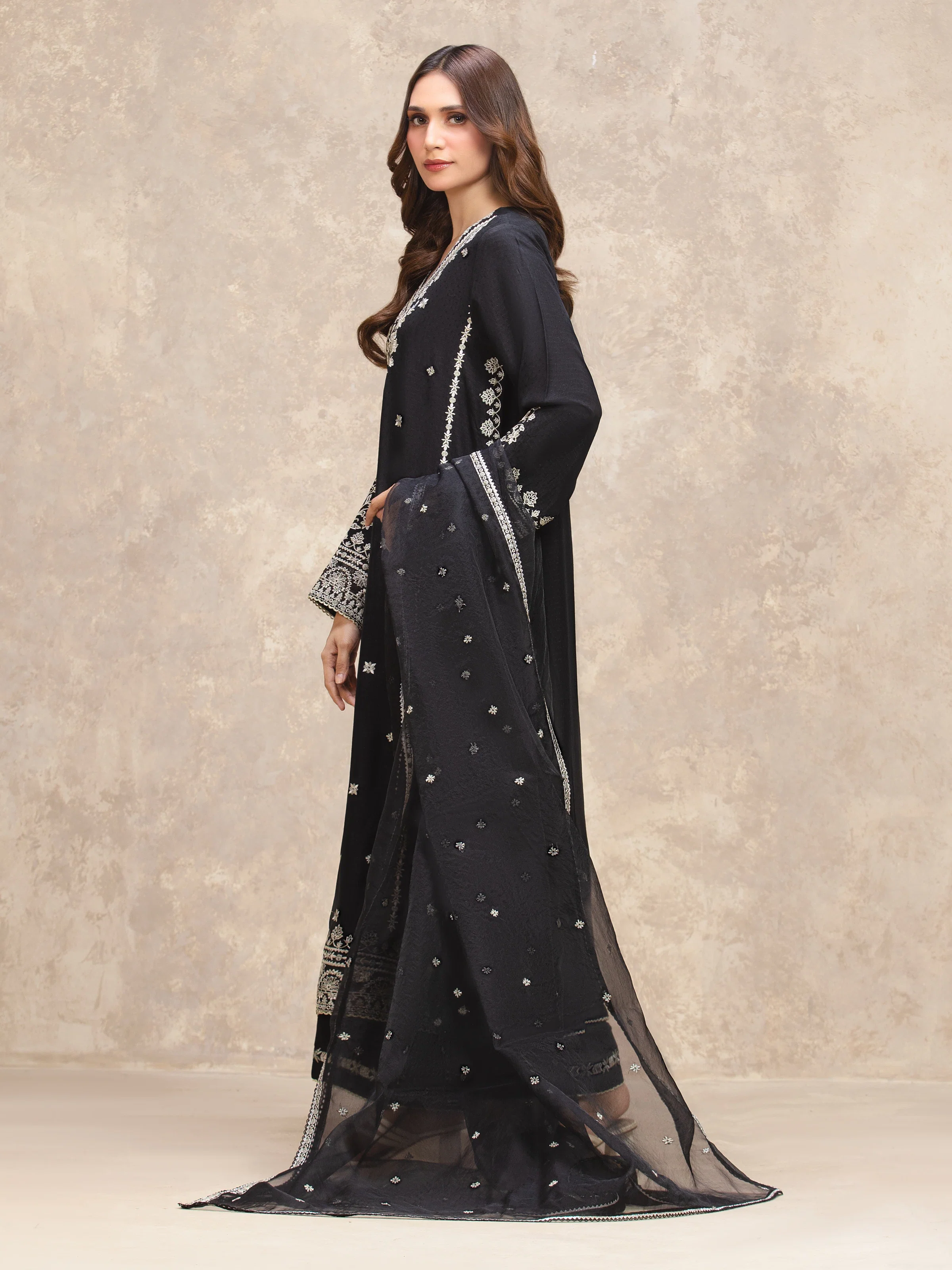 Unstitched Embroidered Viscose Suit - EWU5V19-32031-3P - Image 5
