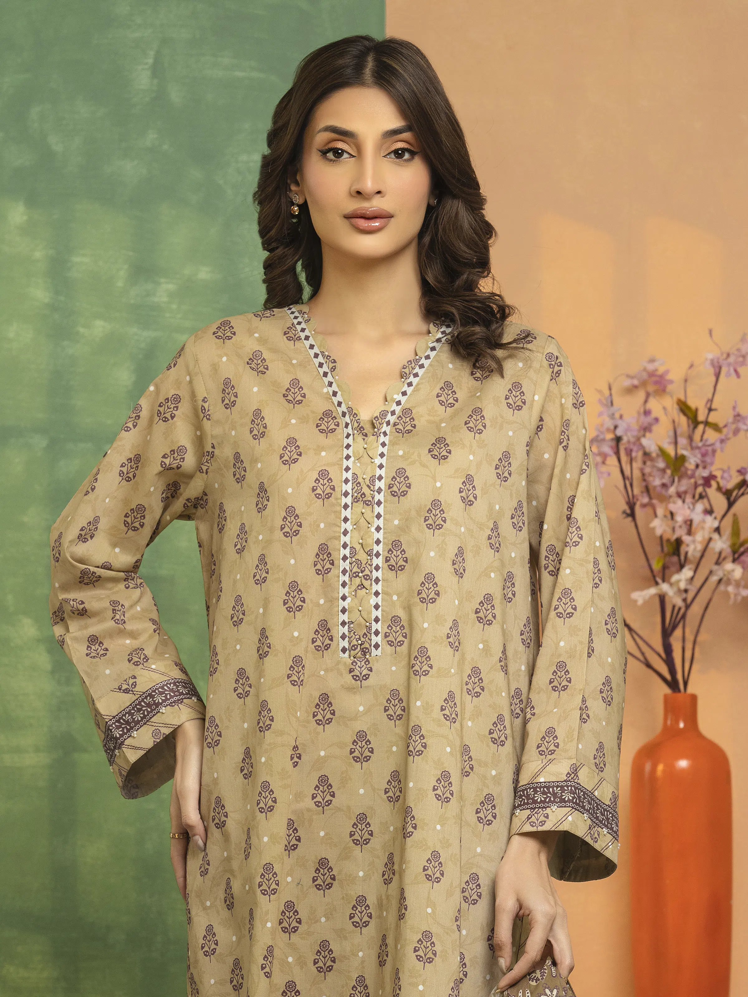 Unstitched Printed Lawn Suit - EWU5A1-35239-3P - Image 3
