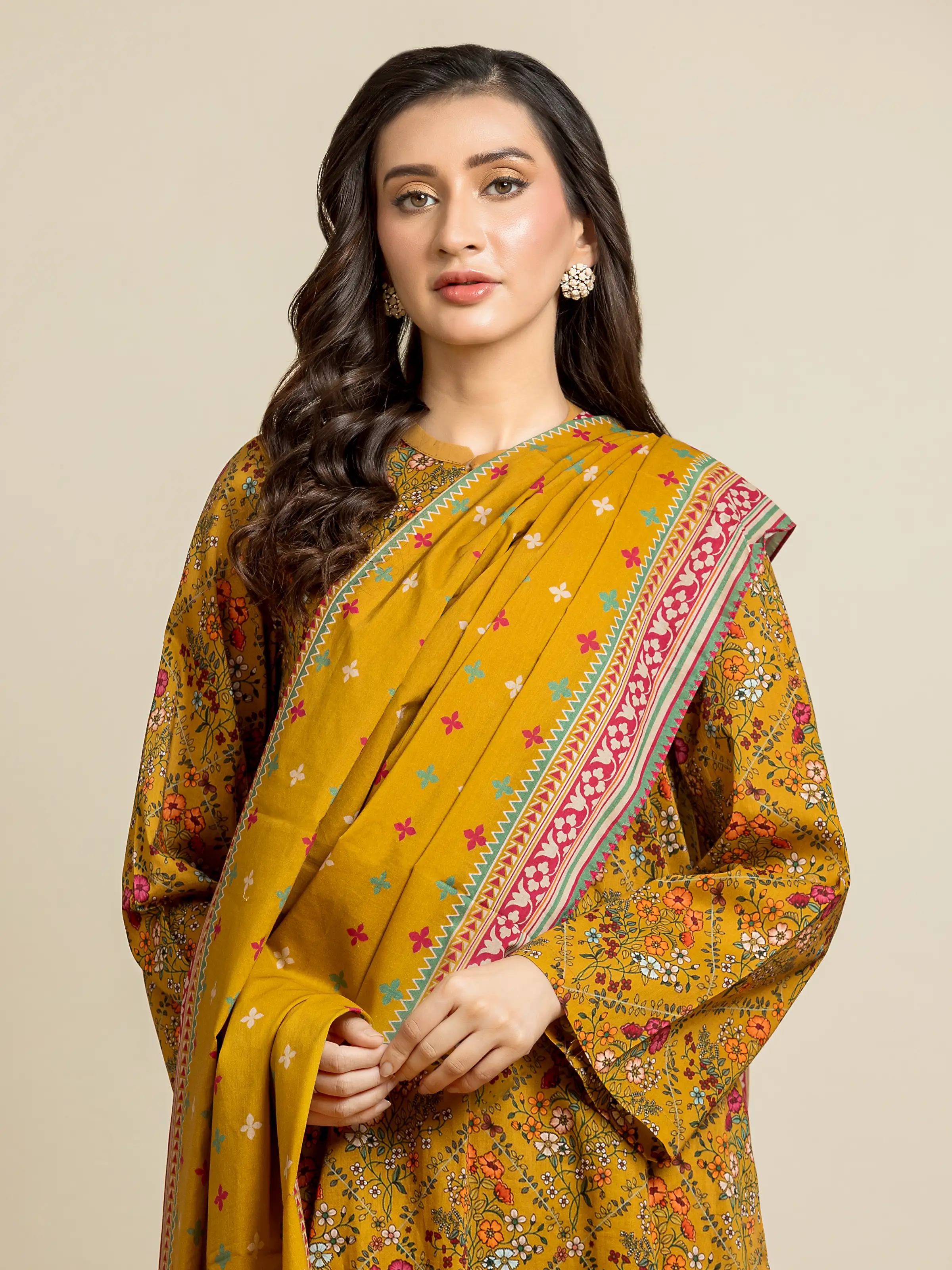 Unstitched Printed Cambric Shirt - EWU24A2-28510S - Image 2