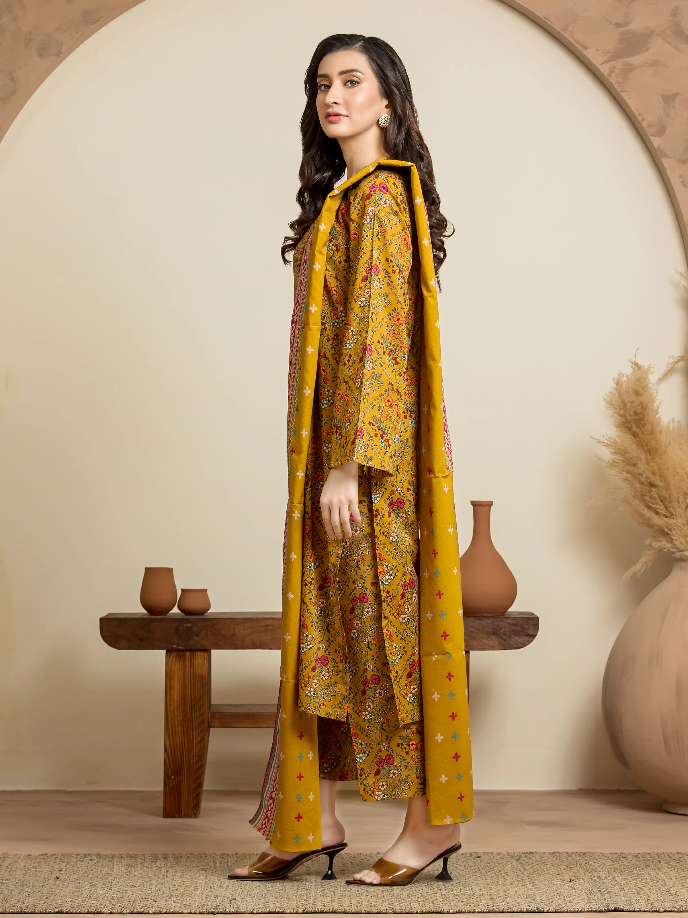 Unstitched Printed Cambric Shirt - EWU24A2-28510S - Image 3