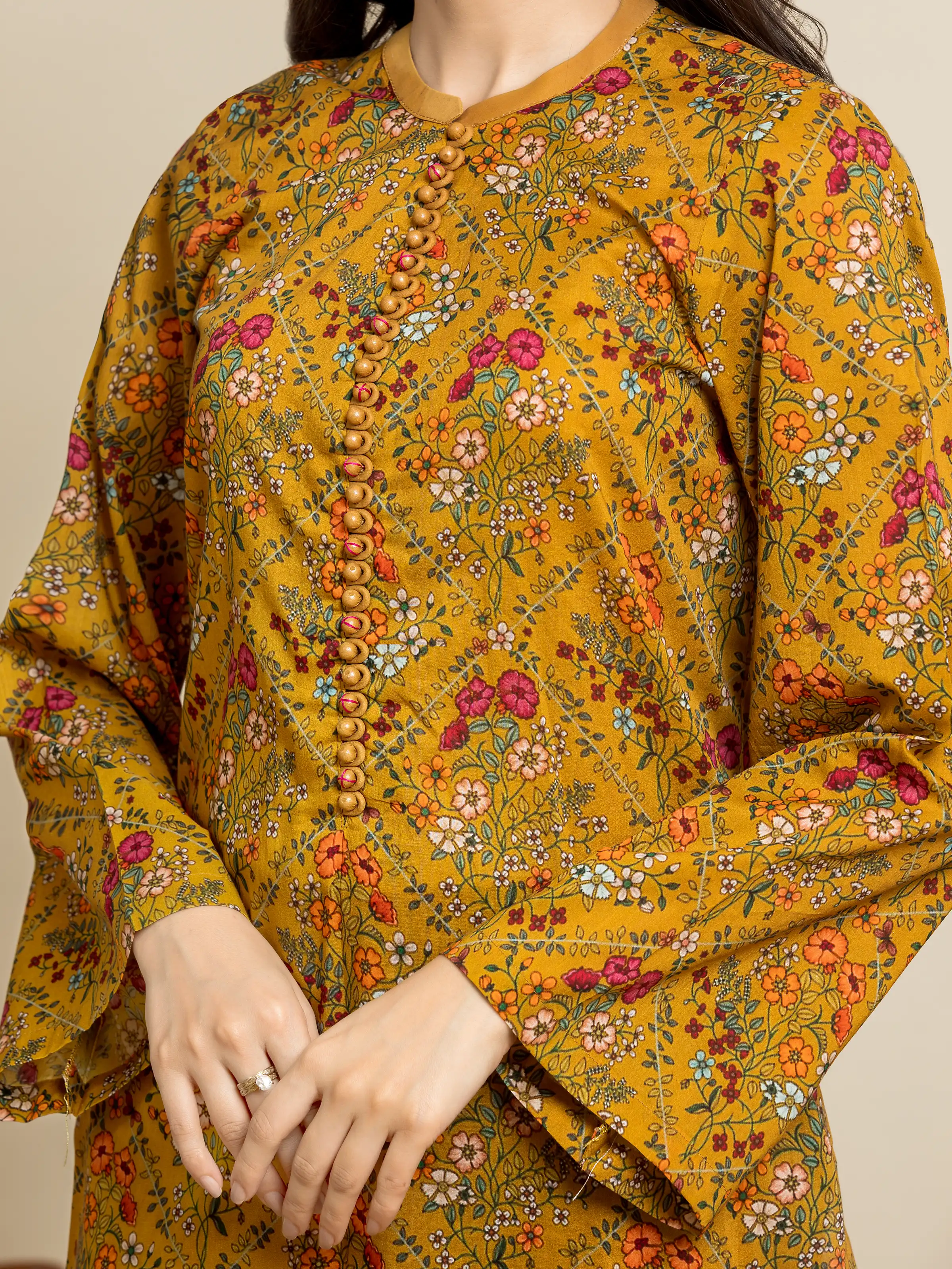 Unstitched Printed Cambric Shirt - EWU24A2-28510S - Image 4