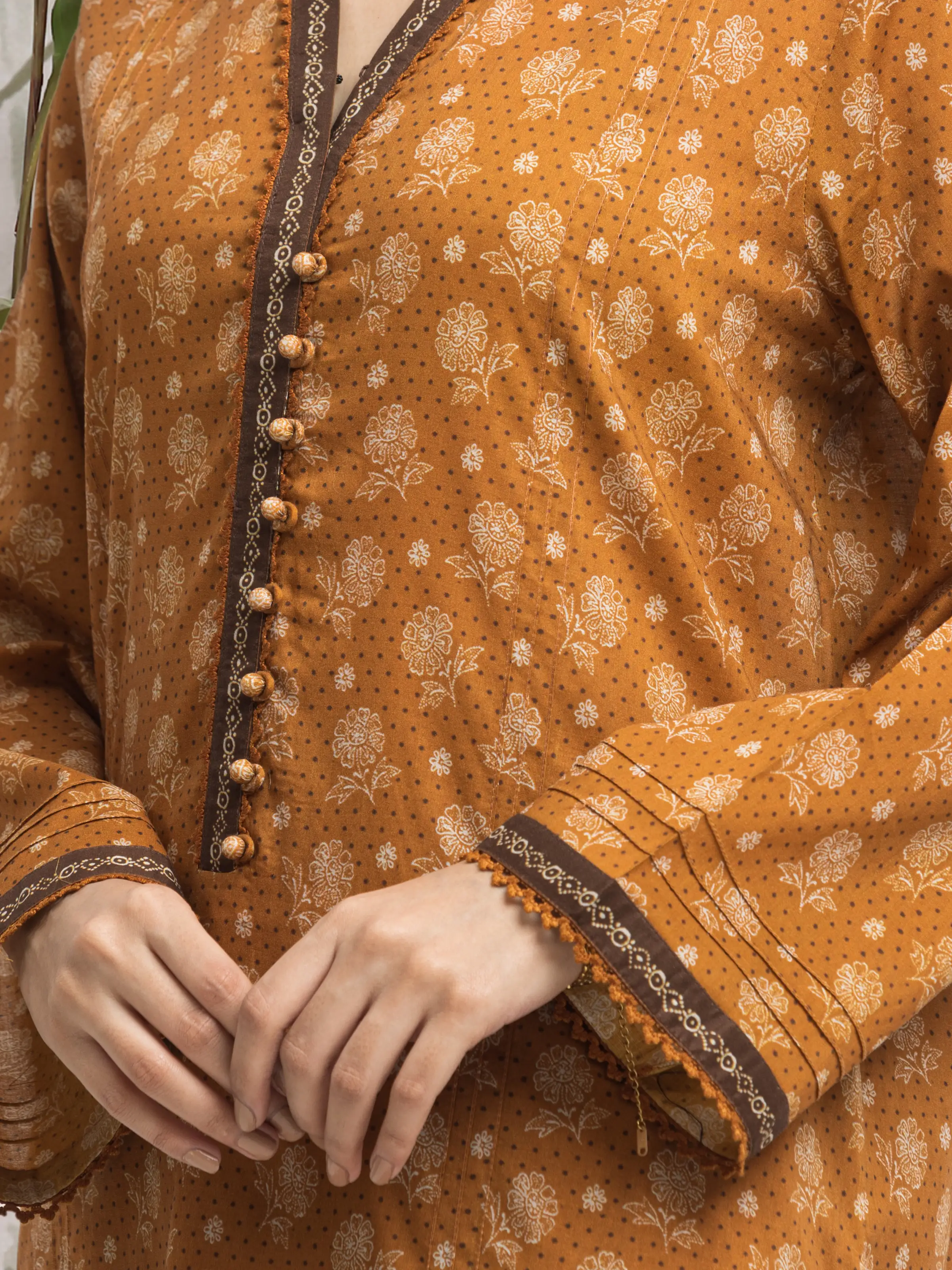 Unstitched Printed Khaddar Suit - EWU24M3-093 - Image 3
