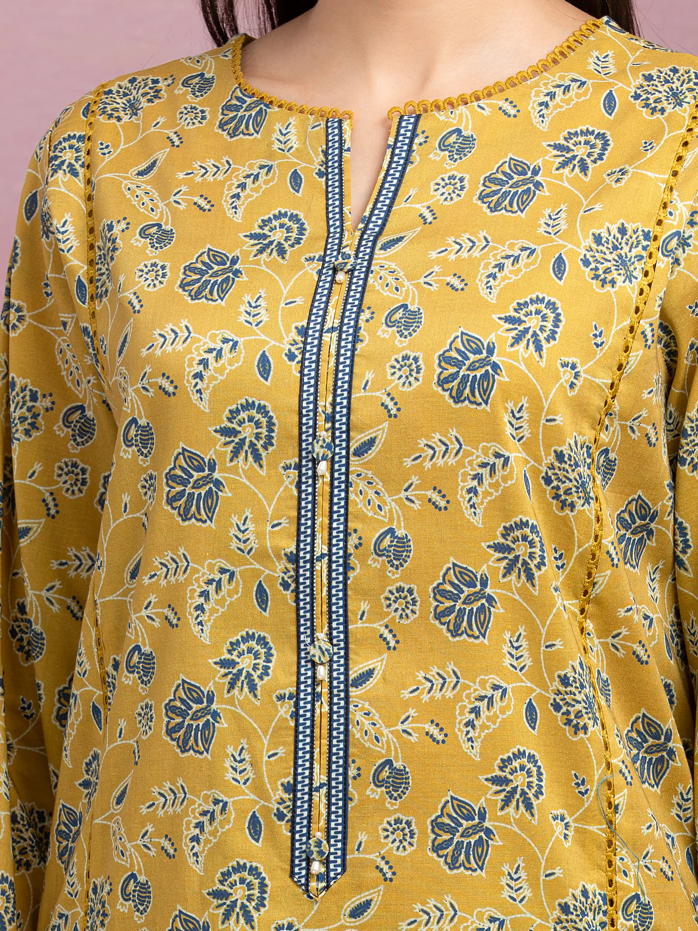 Unstitched Printed Lawn Suit - EWU5A1-35036-3P - Image 4