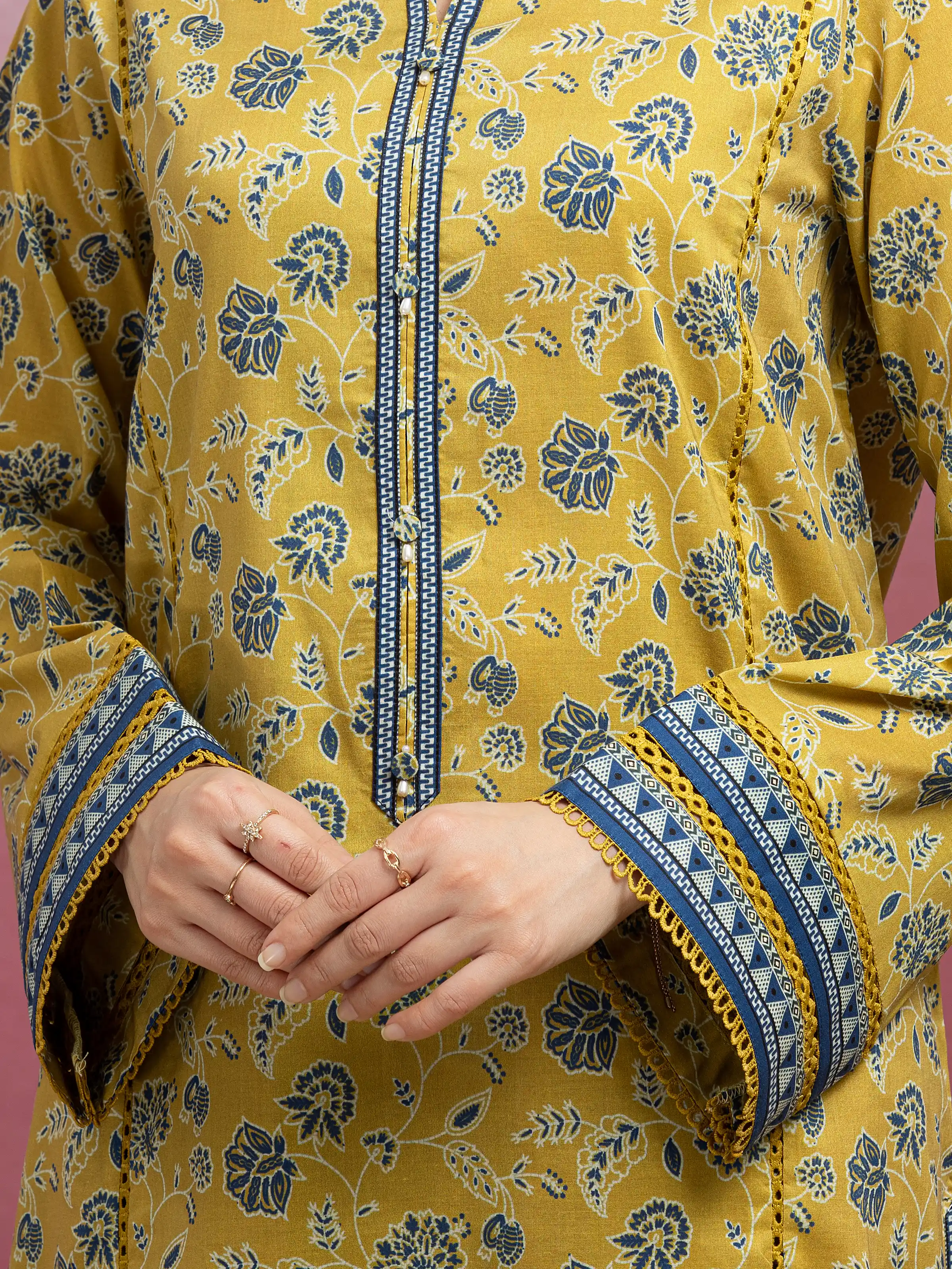 Unstitched Printed Lawn Suit - EWU5A1-35036-3P - Image 5
