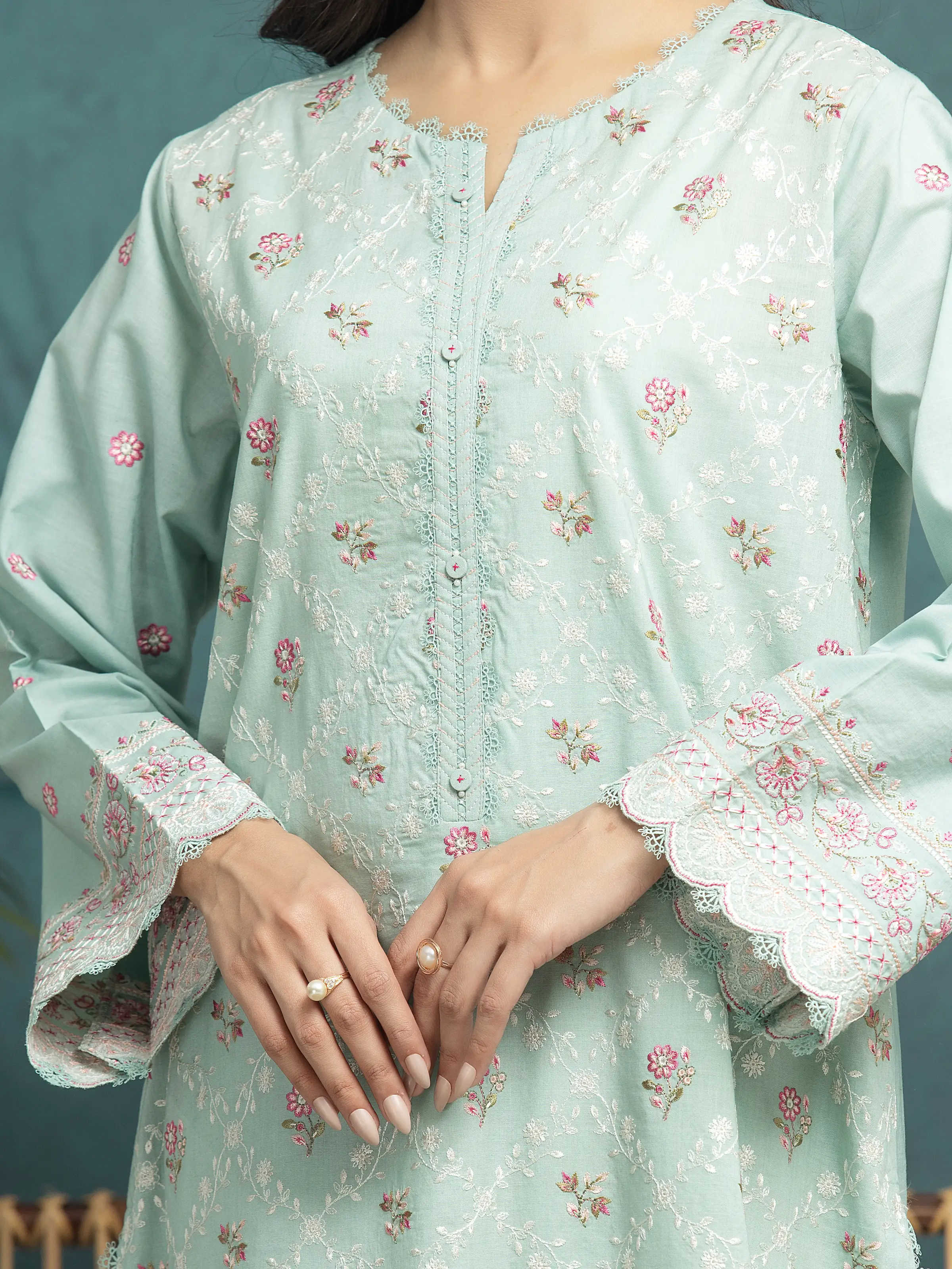 Unstitched Embroidered Cambric Suit - EWU24V2-31015-3P - Image 3