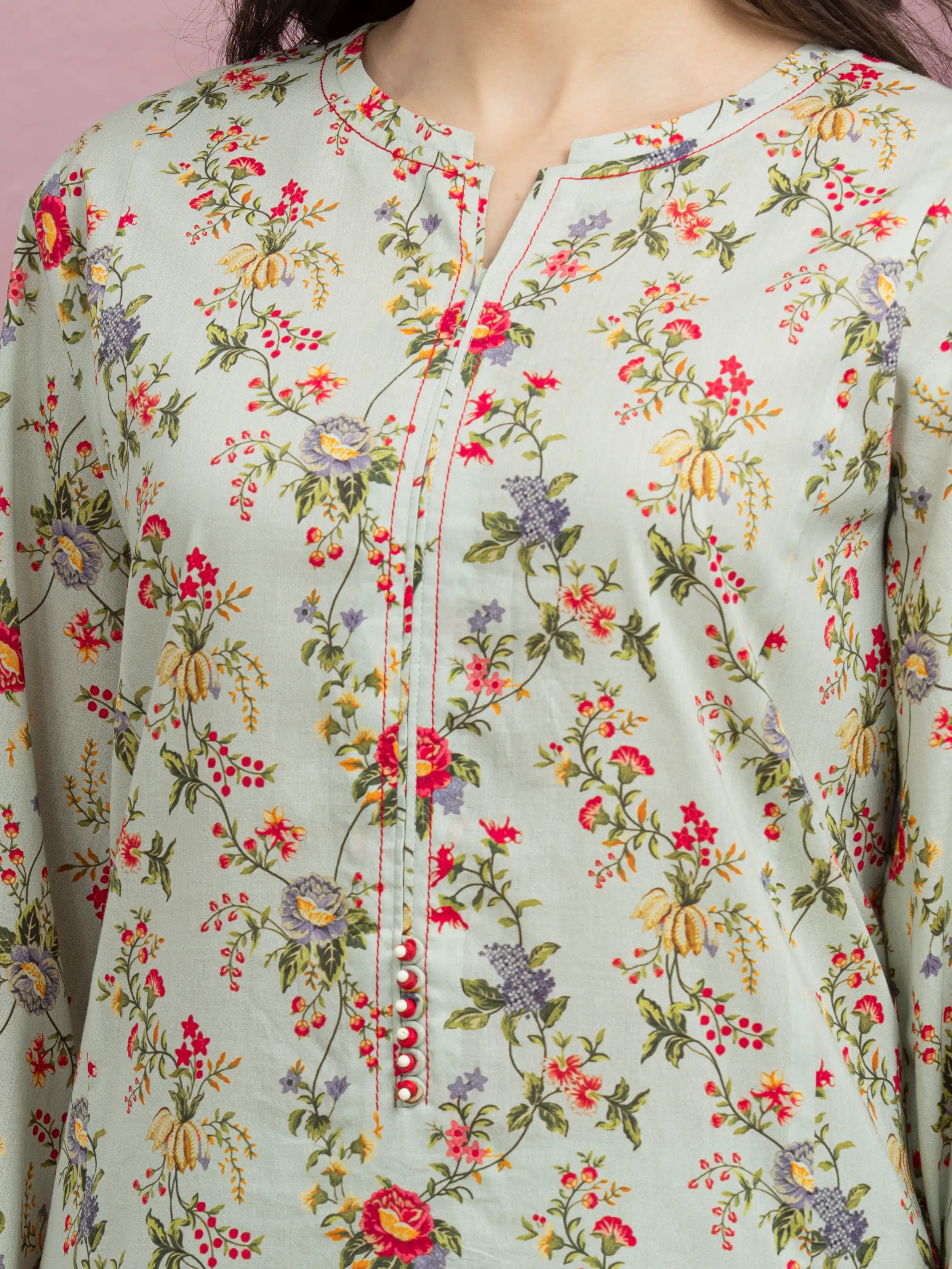 Unstitched Printed Lawn Shirt Trouser - EWU5A1-35415ST - Image 4