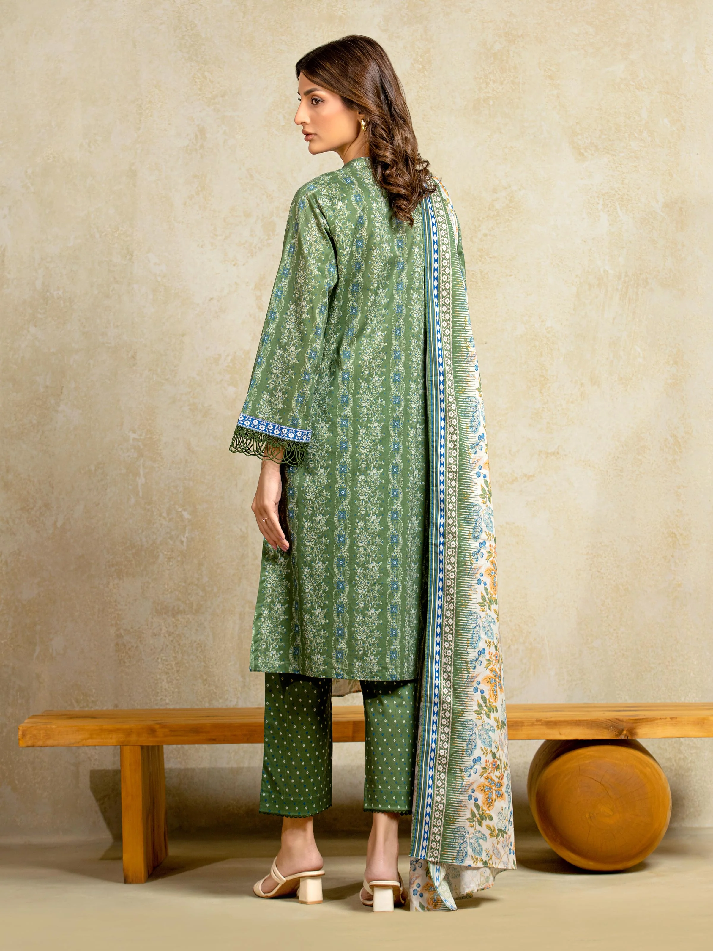 Unstitched Printed Khaddar Suit - EWU5A3-36093-3P - Image 6
