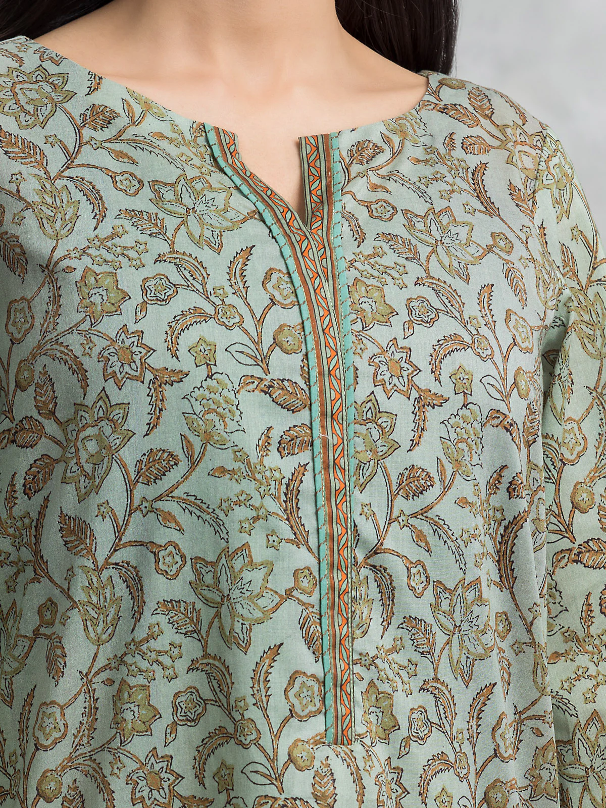 Unstitched Printed Lawn Shirt - EWU24A1-28090S - Image 3