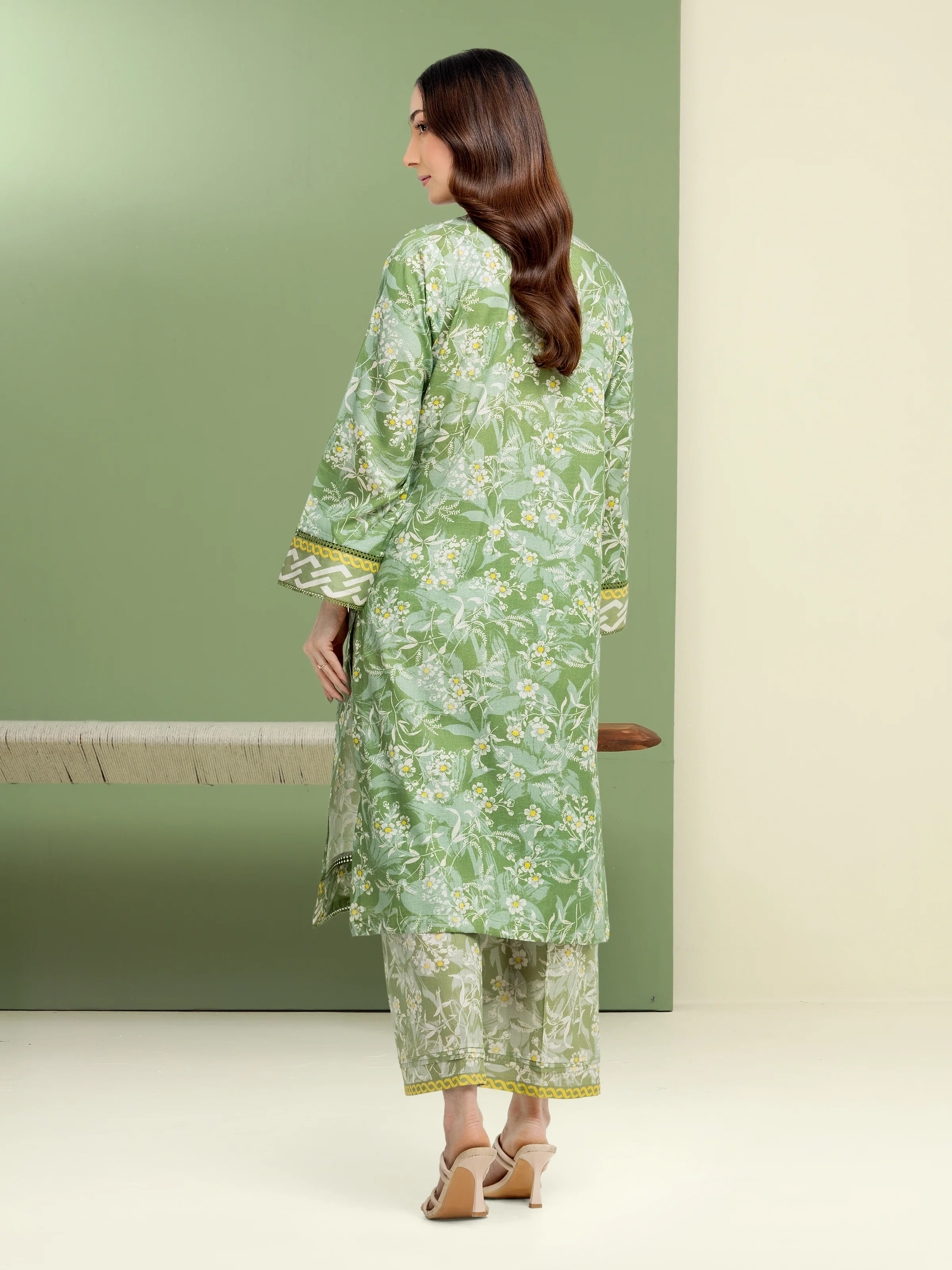 Unstitched Printed Lawn Shirt Trouser - EWU5A1-35604ST - Image 2