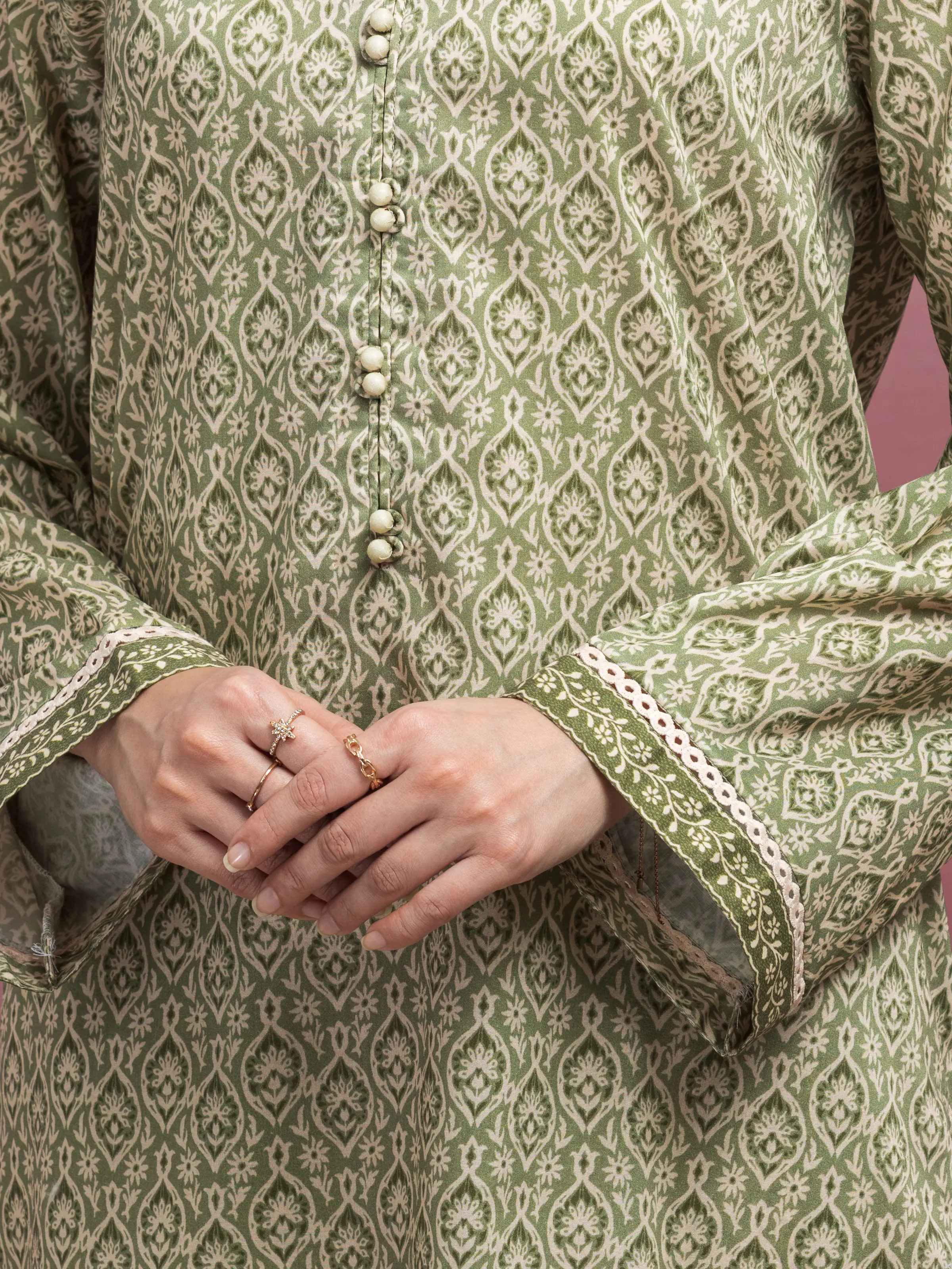 Unstitched Printed Lawn Suit - EWU5A1-35077-3P - Image 3