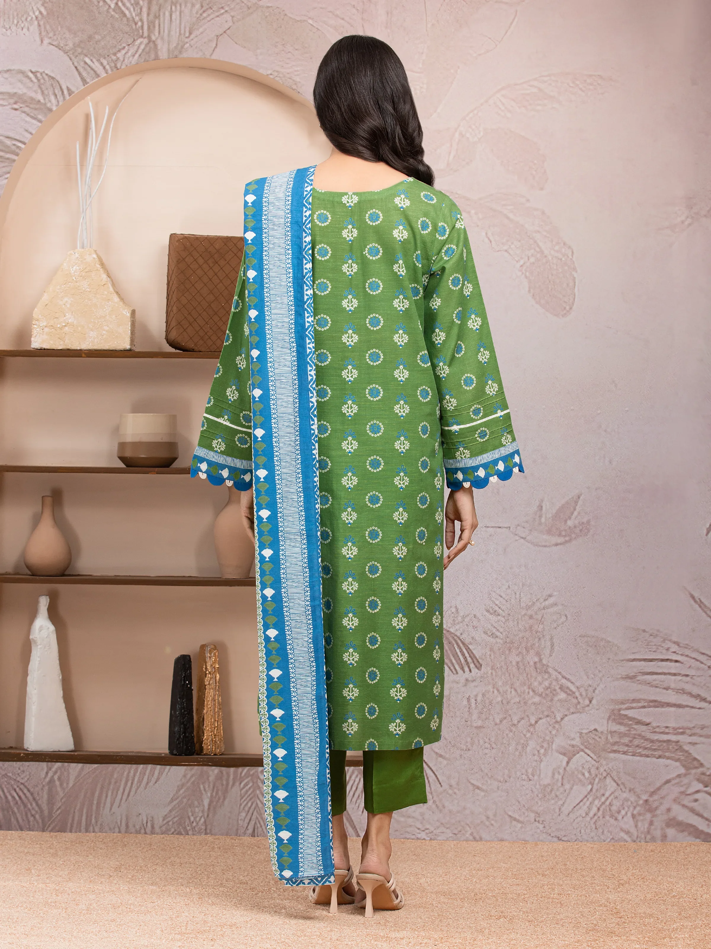 Unstitched Printed Lawn Suit - EWU5A1-35220-3P - Image 2