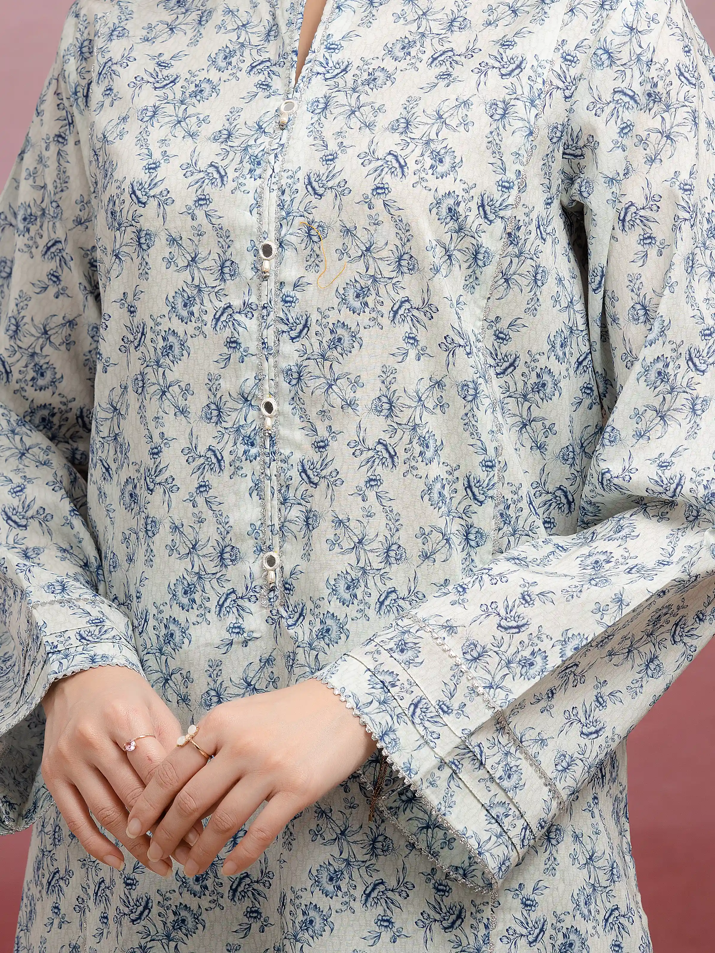 Unstitched Printed Lawn Suit - EWU5A1-35039-3P - Image 3