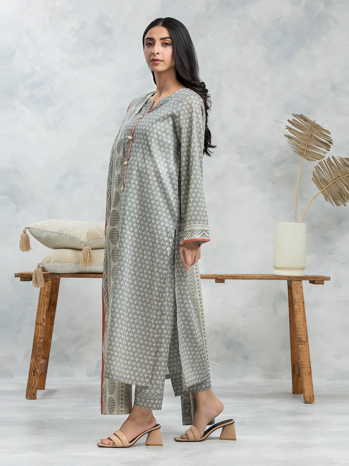 Unstitched Printed Cambric Shirt Trouser - EWU24A2-29049ST - Image 4