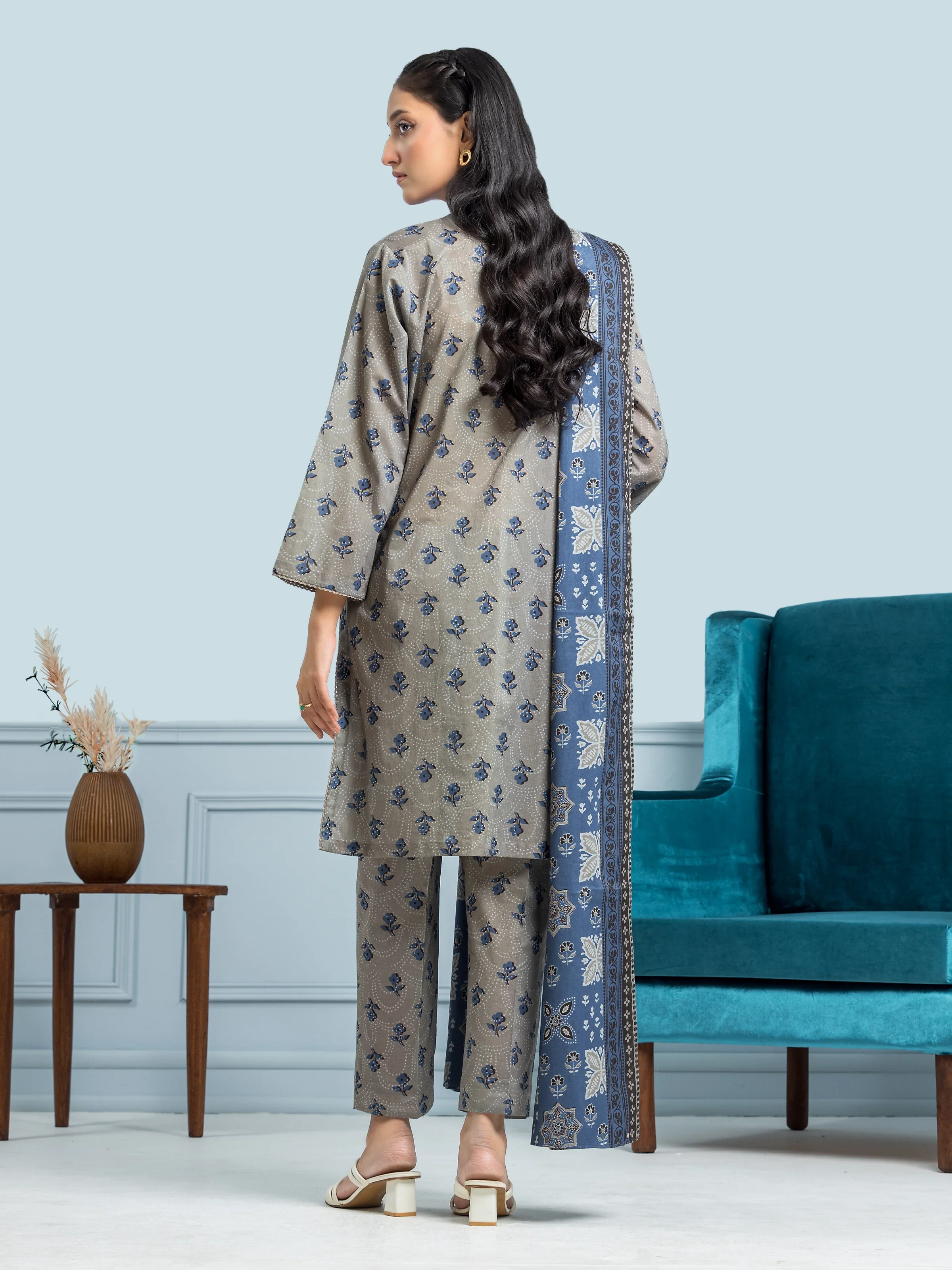 Unstitched Printed Khaddar Suit - EWU24A3-29708-3P - Image 2