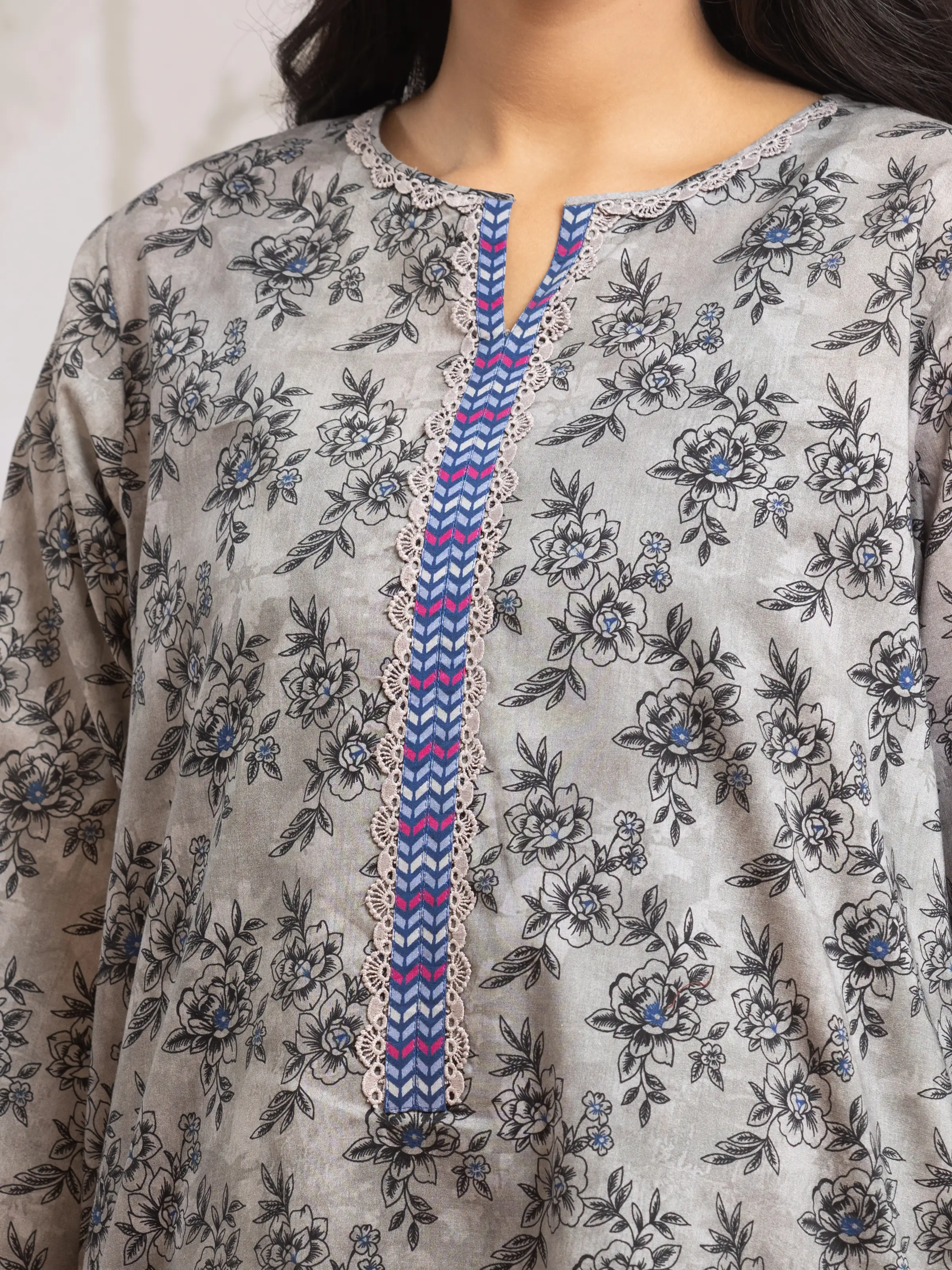 Unstitched Printed Khaddar Suit - EWU24M2-170 - Image 4