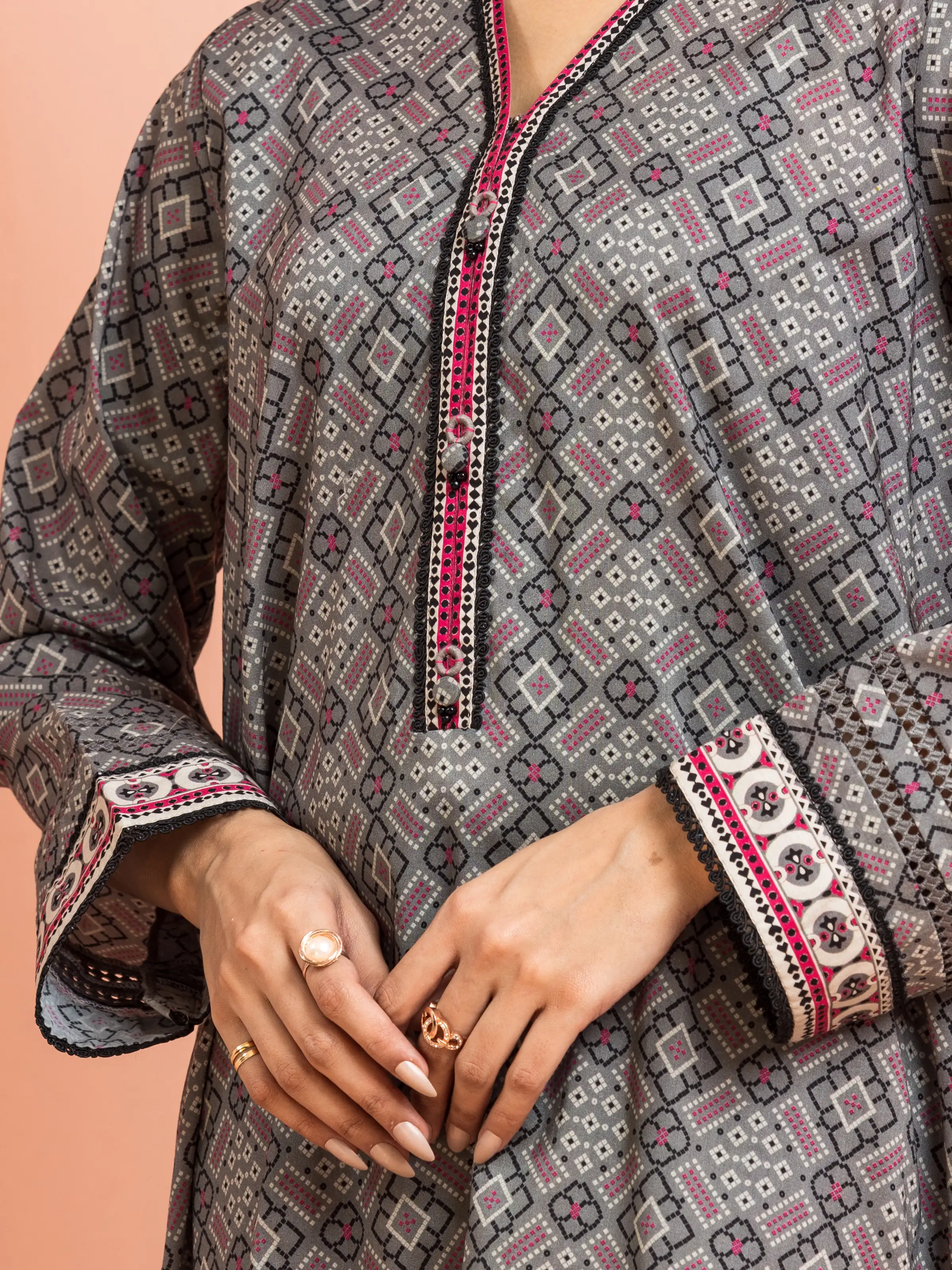 Unstitched Printed Khaddar Suit - EWU24M3-098 - Image 4