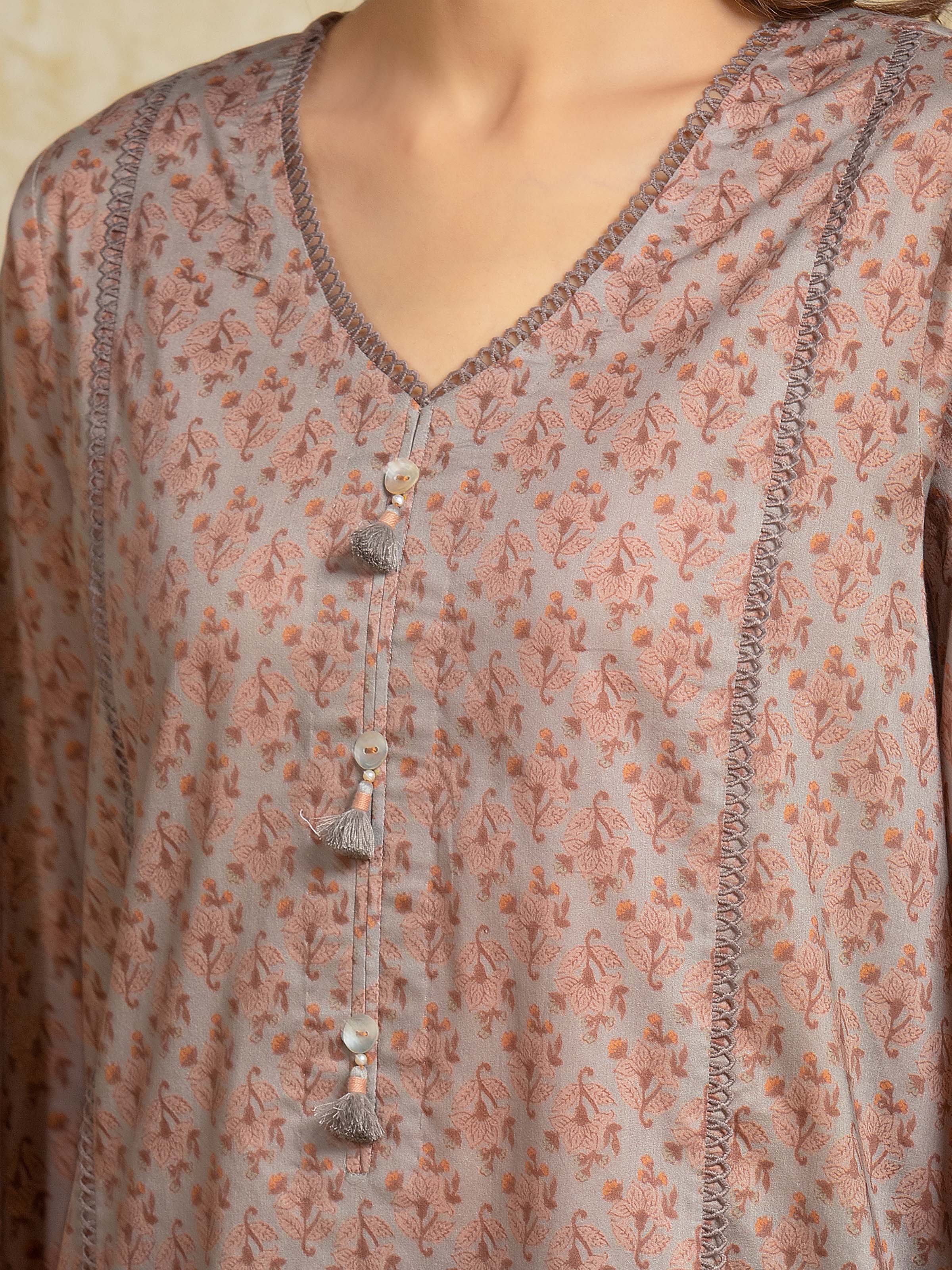 Unstitched Printed Khaddar Suit - EWU5A3-35949-3P - Image 3