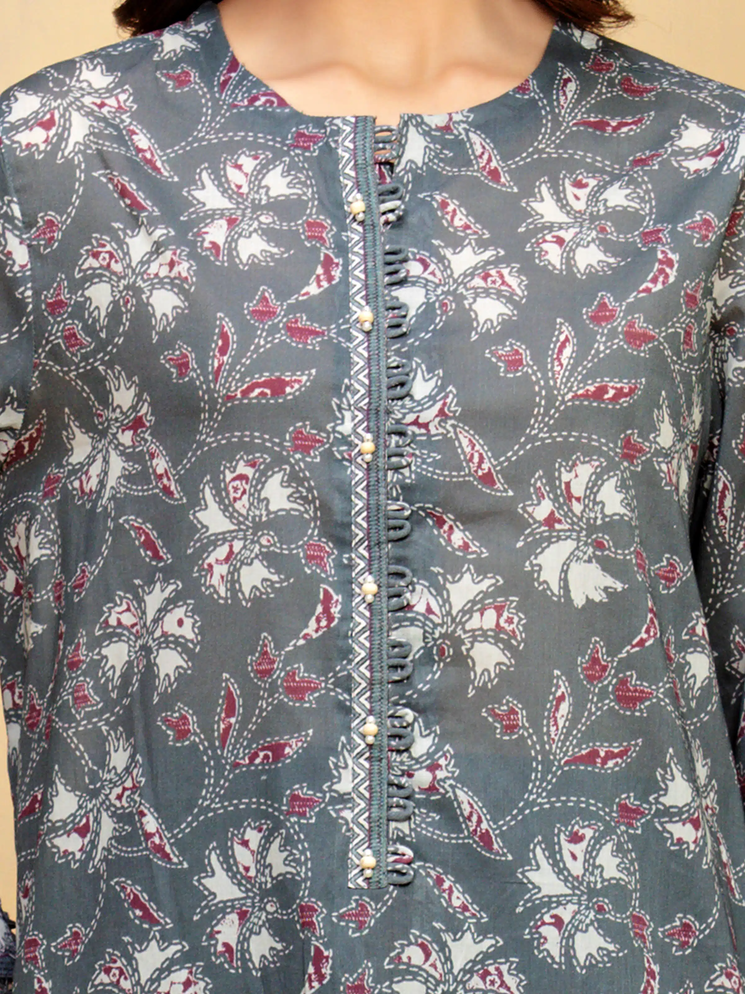 Unstitched Printed Khaddar Suit - EWU5A3-36020-3P - Image 4