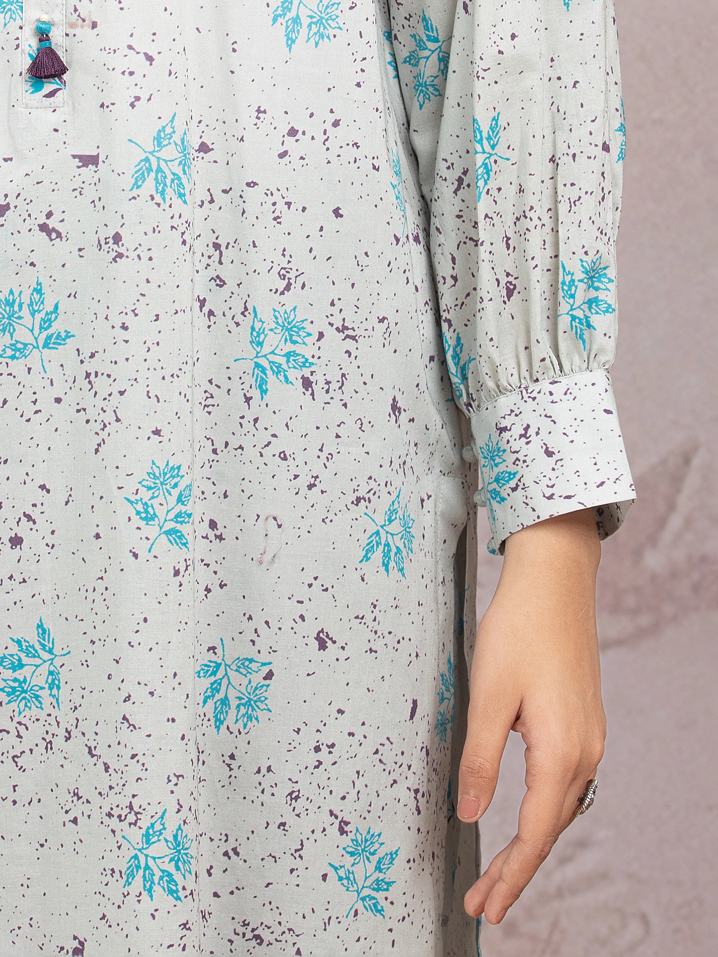 Unstitched Printed Lawn Shirt - EWU5A1-35017S - Image 2