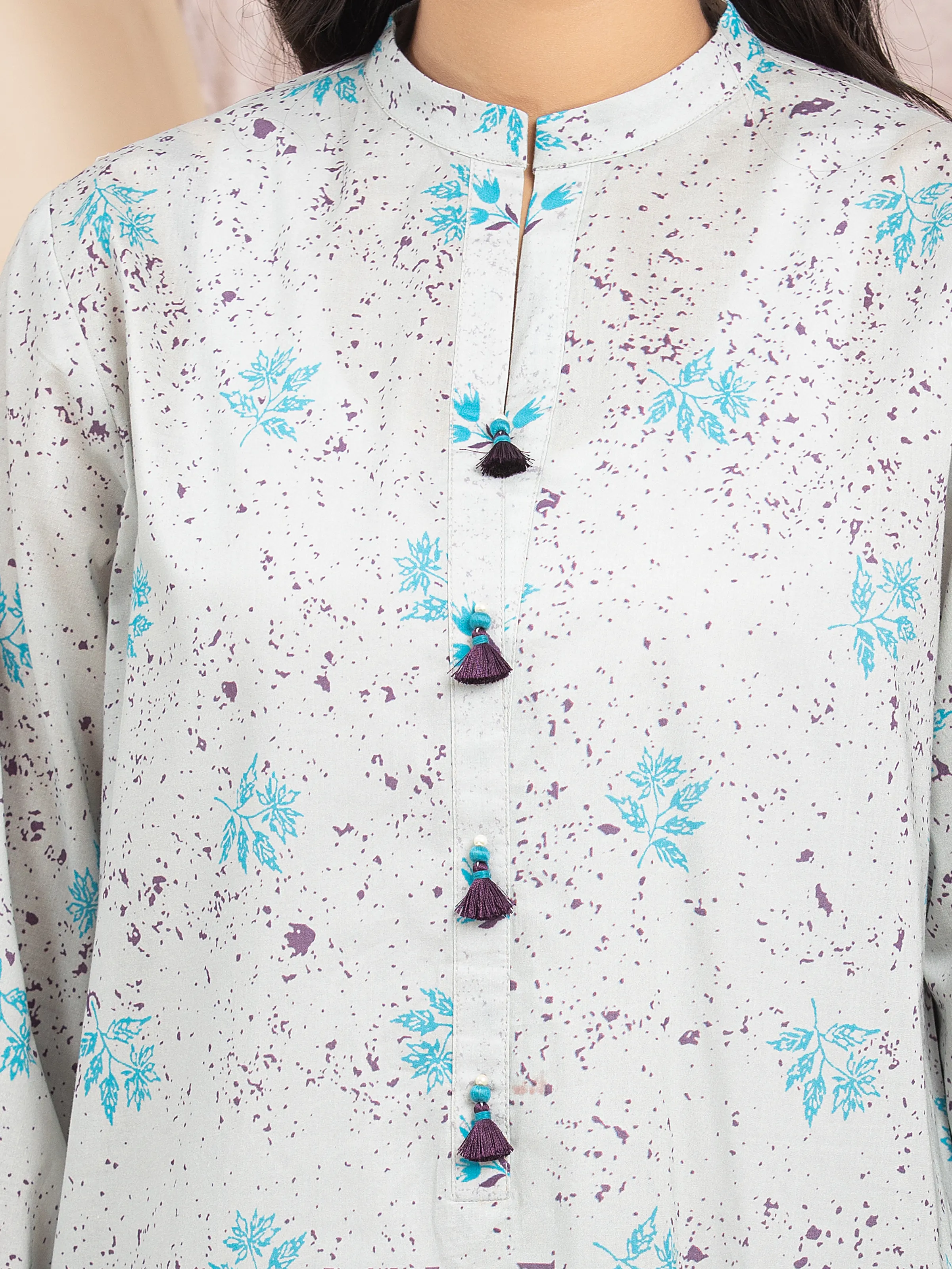 Unstitched Printed Lawn Suit - EWU5A1-35017-3P - Image 4