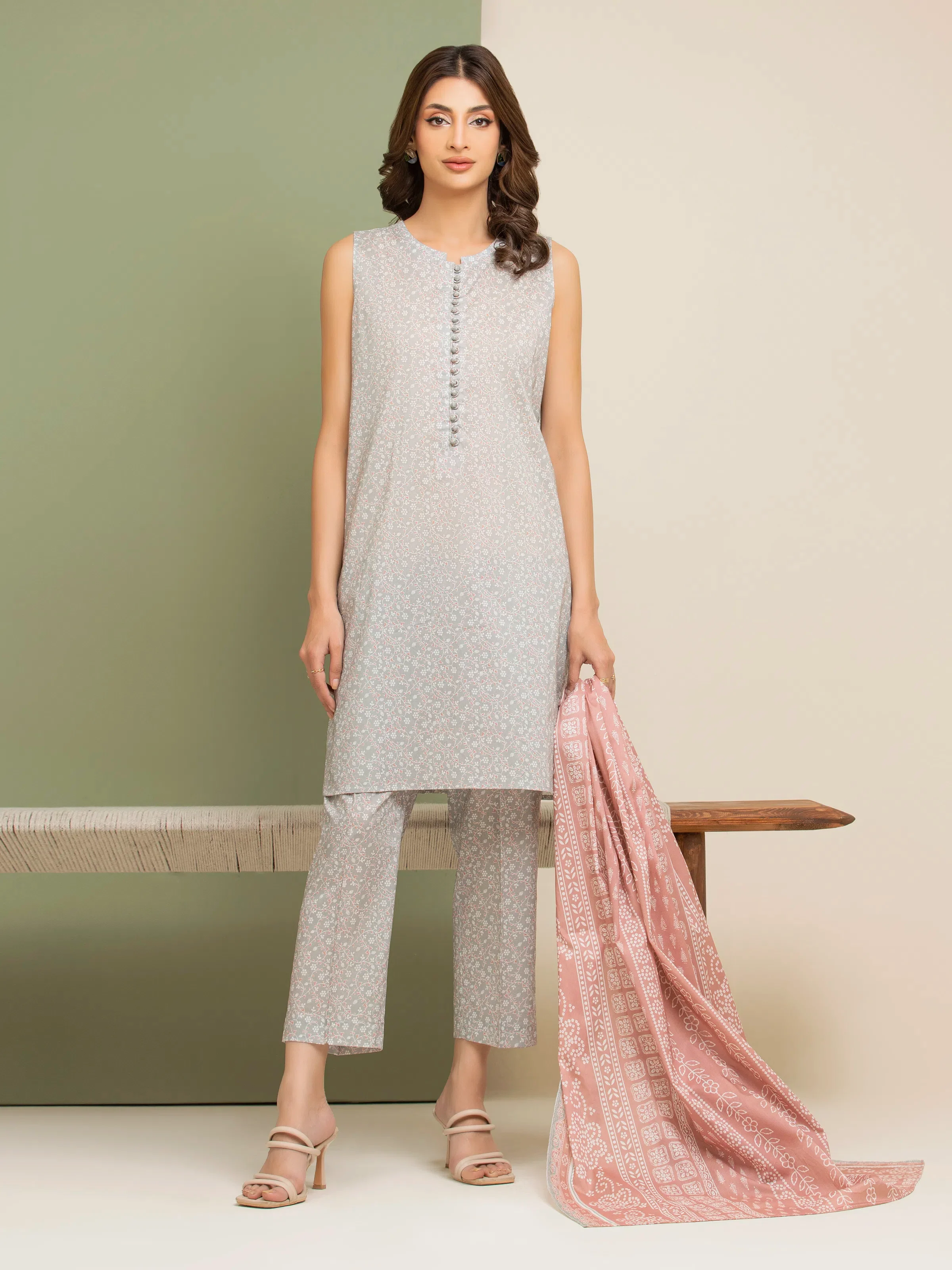 Unstitched Printed Lawn Suit - EWU5A1-35125-3P
