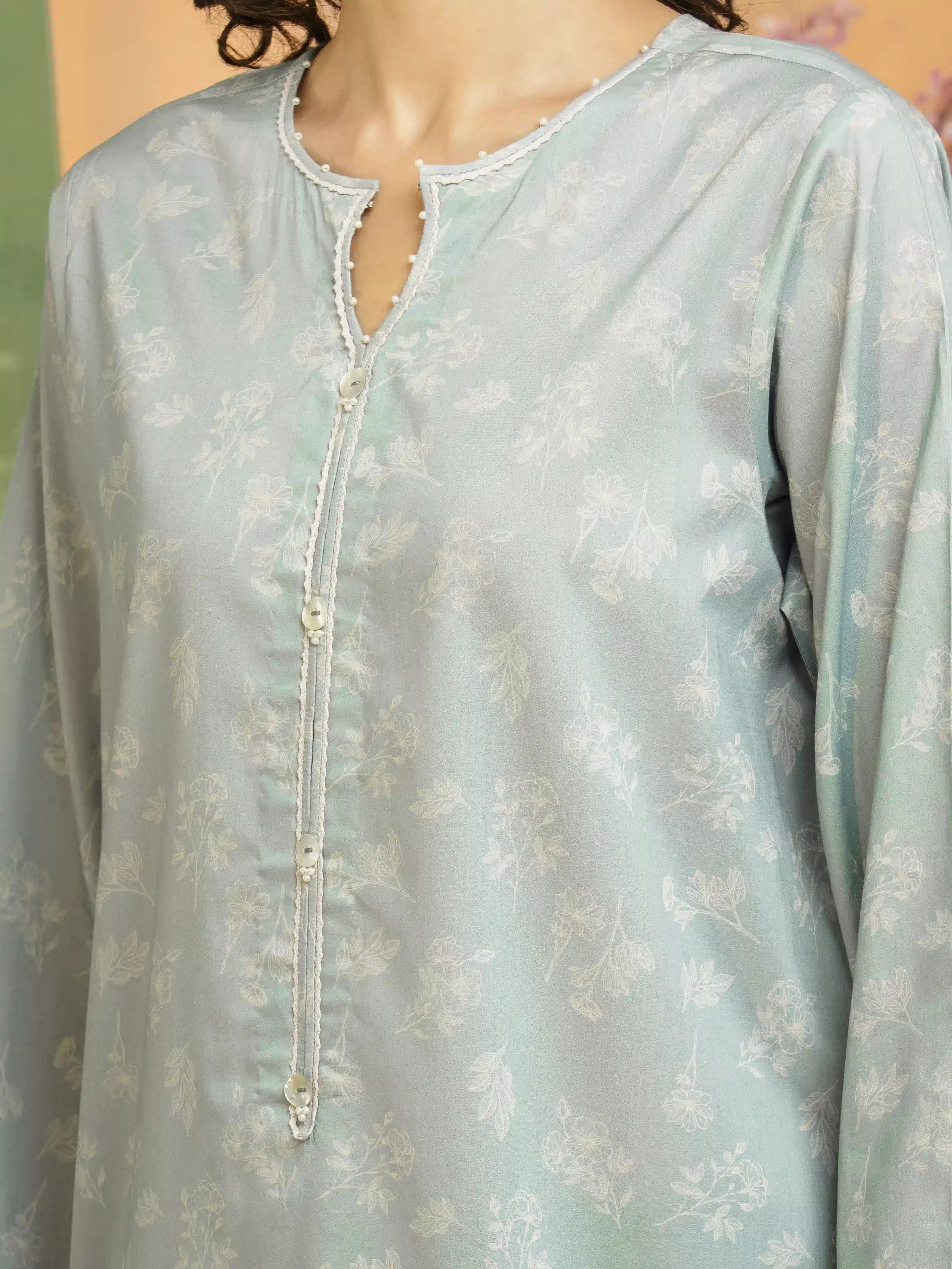 Unstitched Printed Lawn Suit - EWU5A1-35156-3P - Image 2