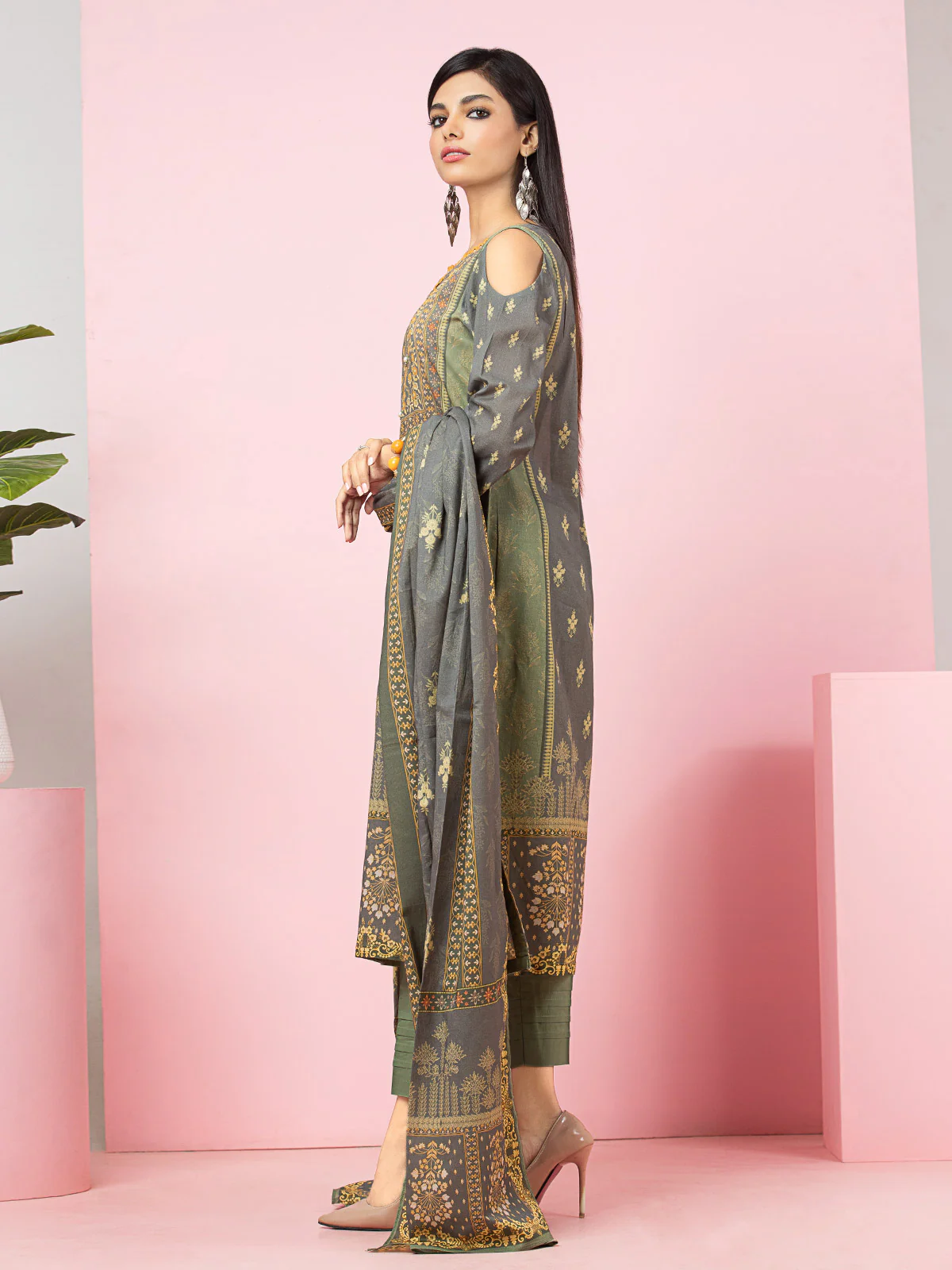 Unstitched Printed Viscose Suit - EWU22A4-24009XXL - Image 3
