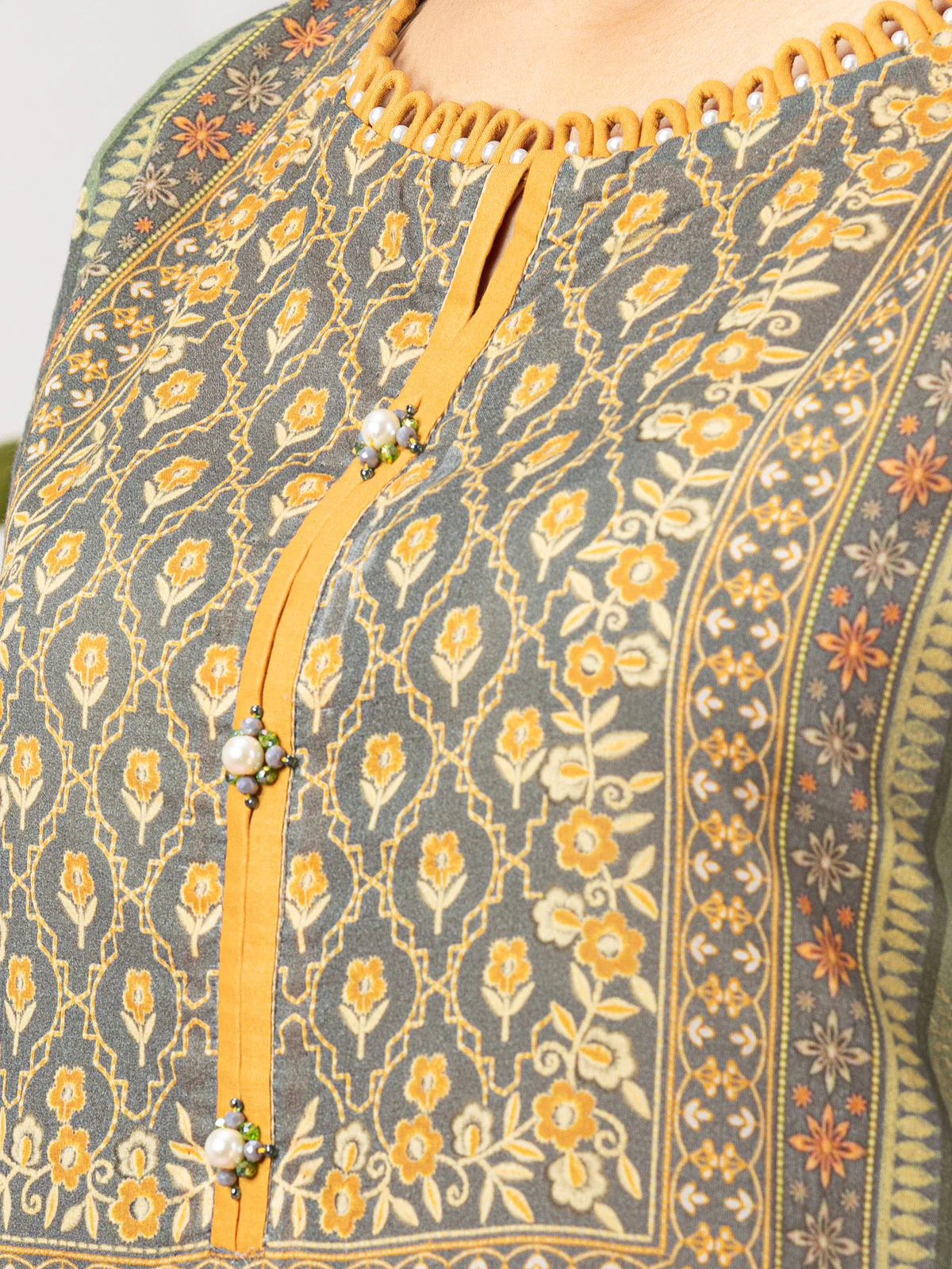 Unstitched Printed Viscose Suit - EWU22A4-24009XXL - Image 6