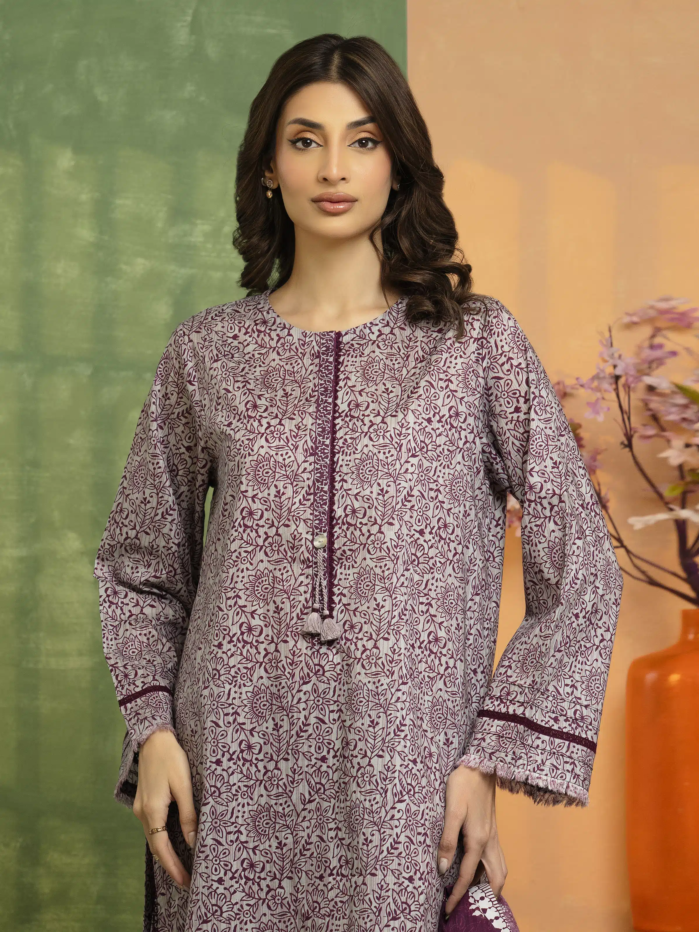 Unstitched Printed Lawn Suit - EWU5A1-35632-3P - Image 3