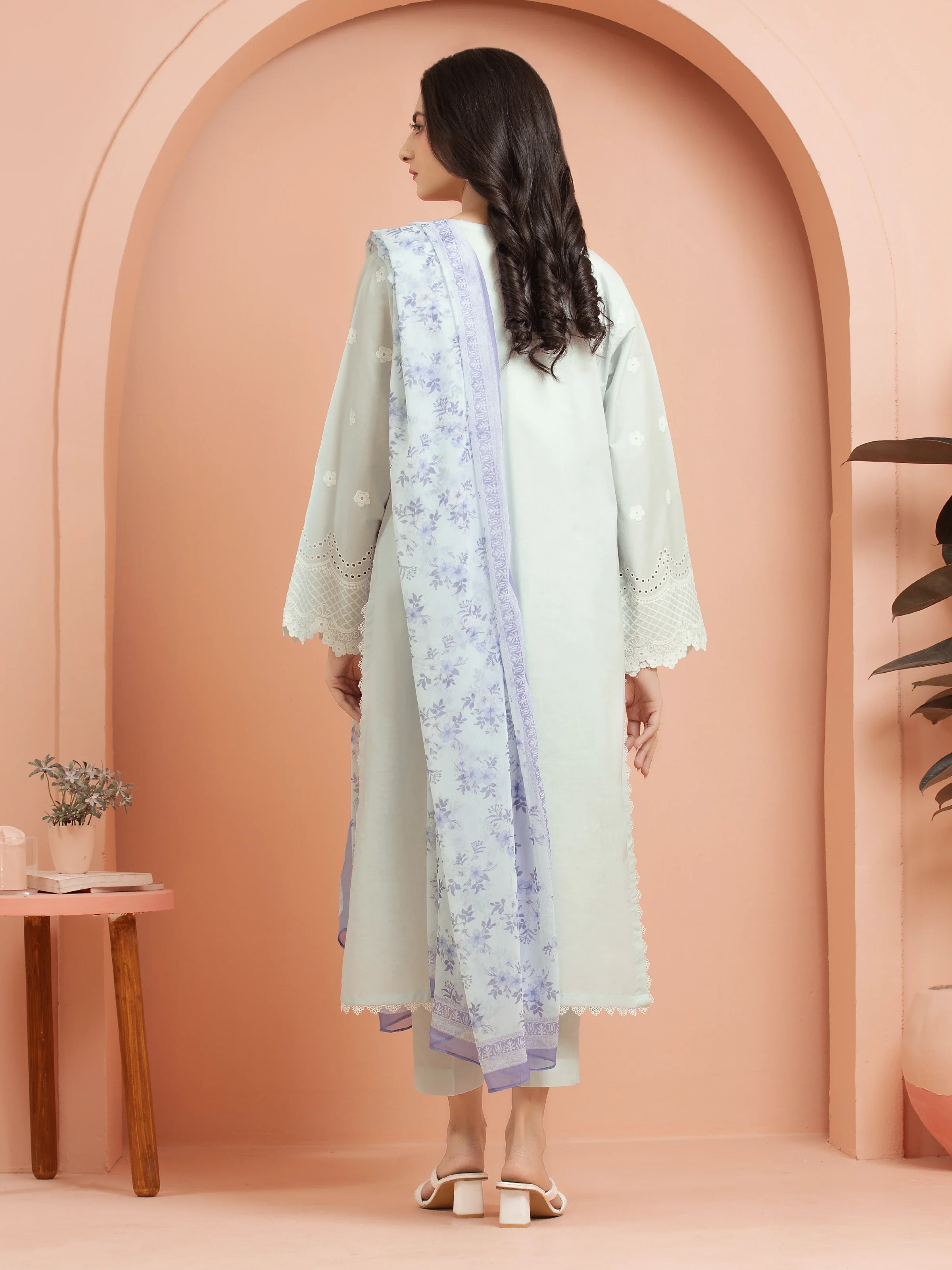 Unstitched Embroidered Cambric Suit - EWU24V2-30388-3P - Image 4