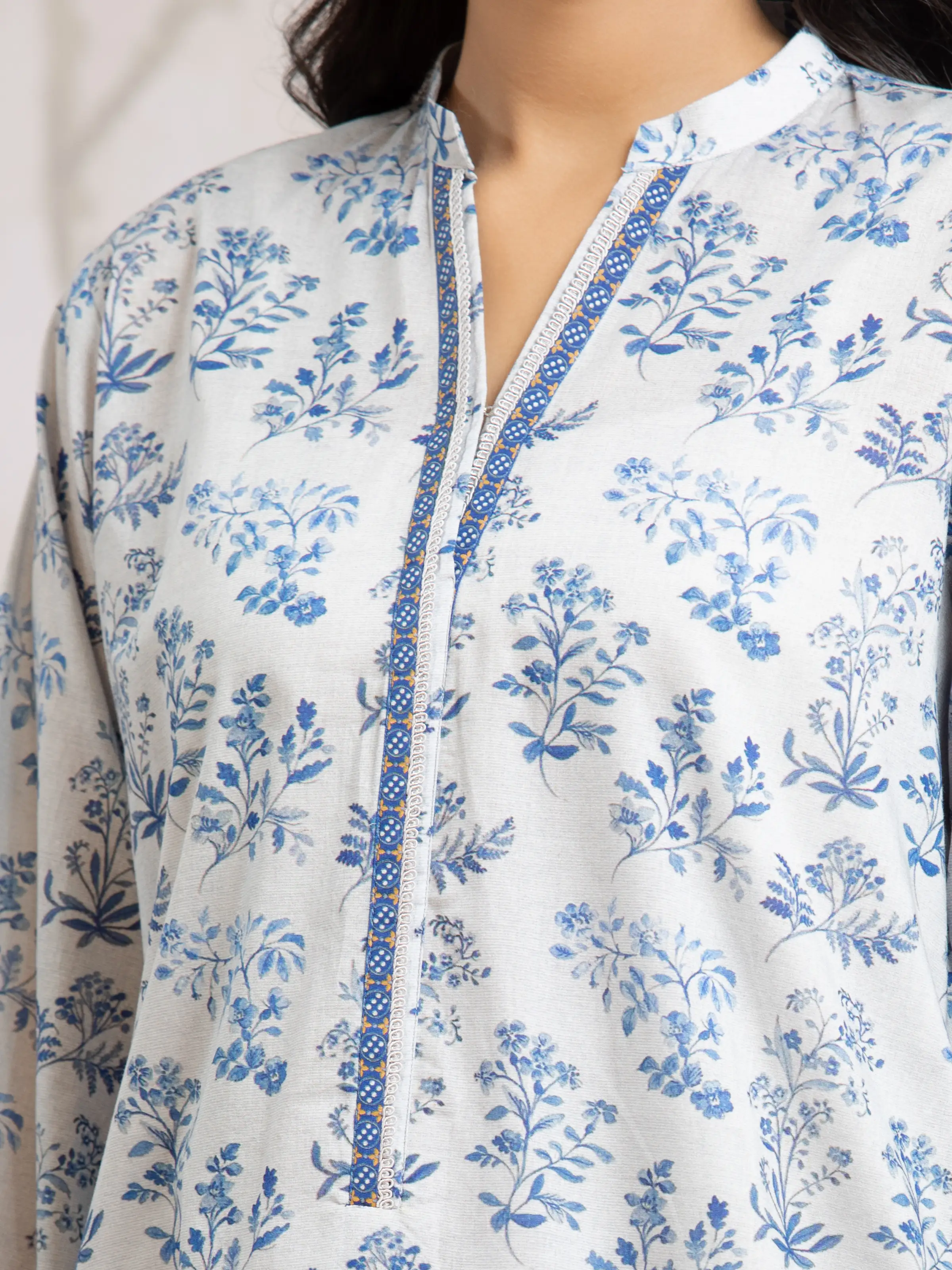 Unstitched Printed Khaddar Suit - EWU24M2-174 - Image 2