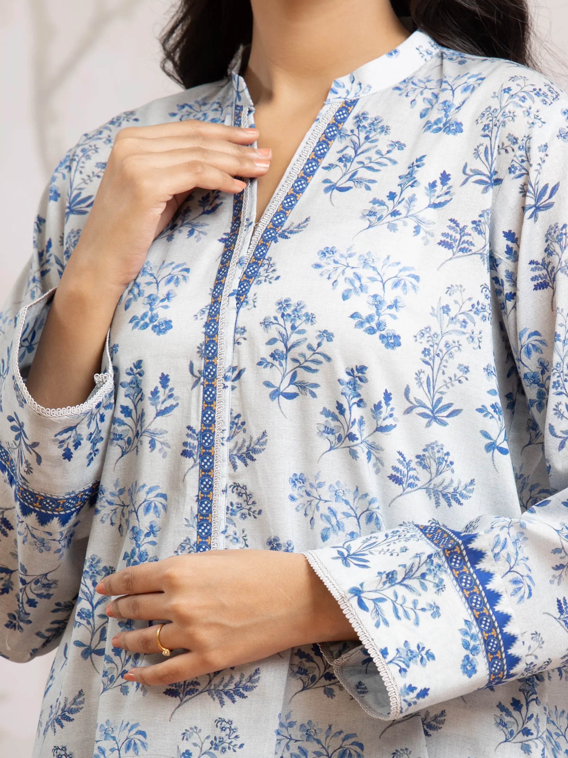 Unstitched Printed Khaddar Suit - EWU24M2-174 - Image 3