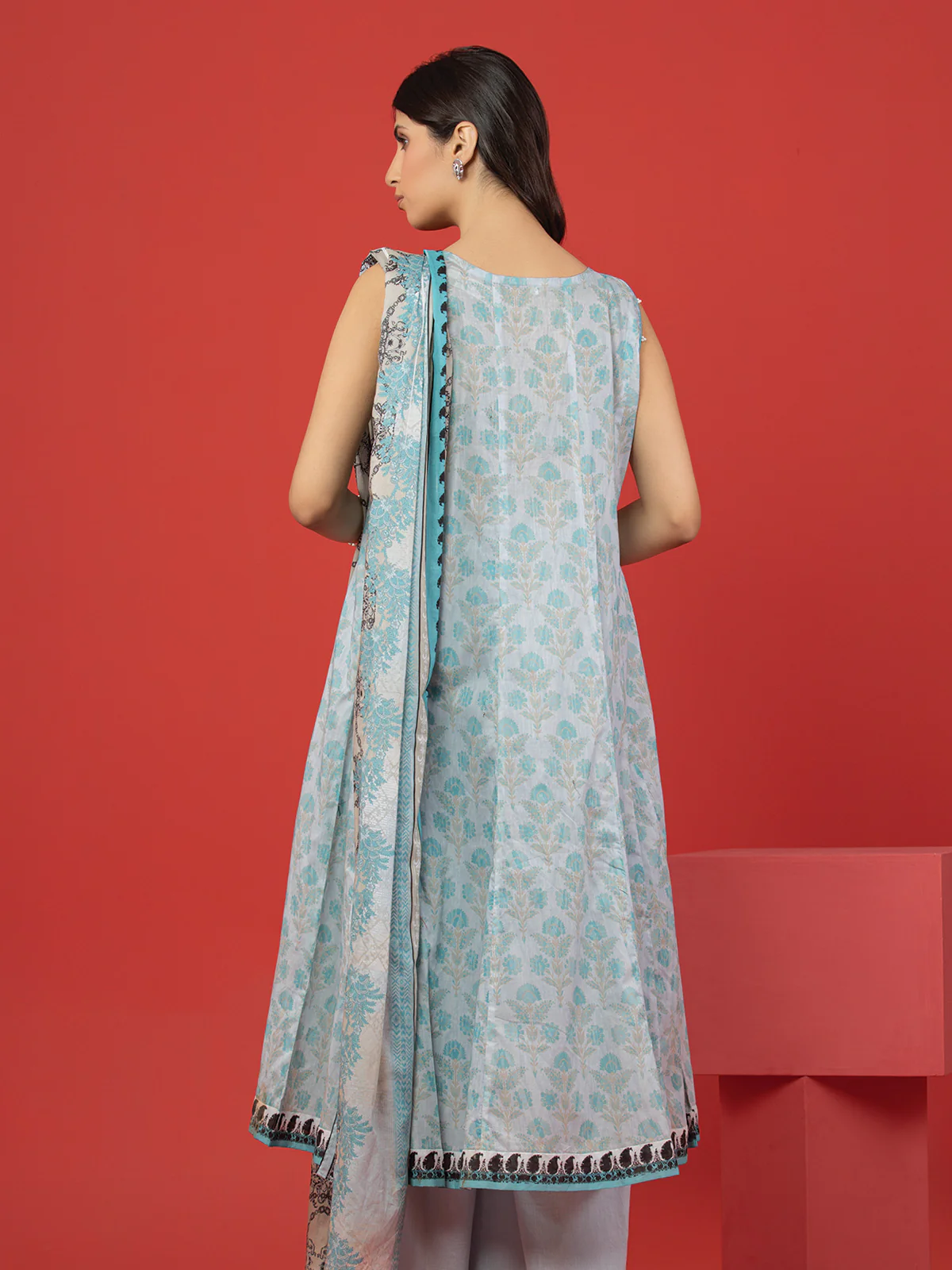 Unstitched Printed Lawn Shirt - EWU23A1-26380S - Image 2